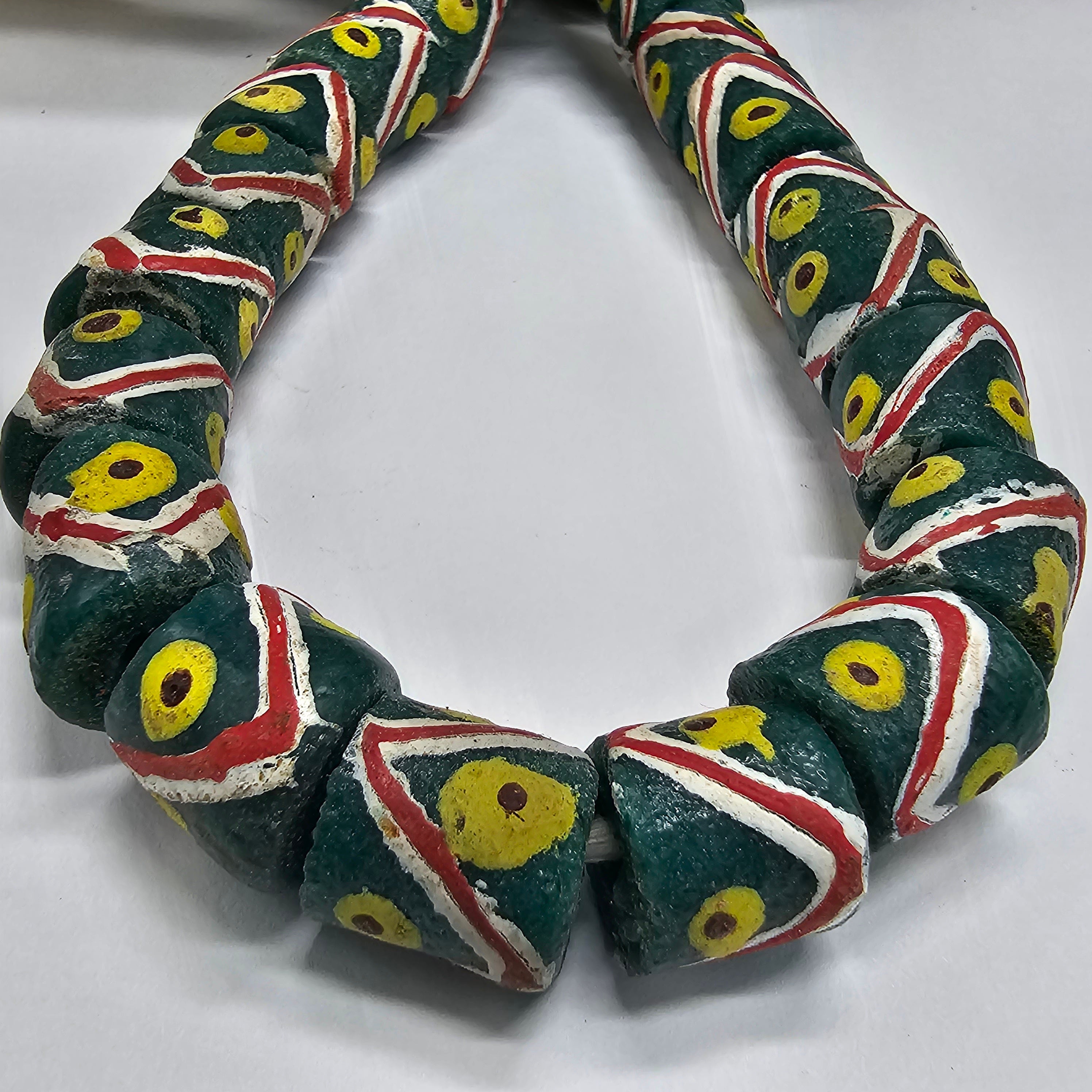 18 Eye African Beads, Krobo beads, Recycle beads