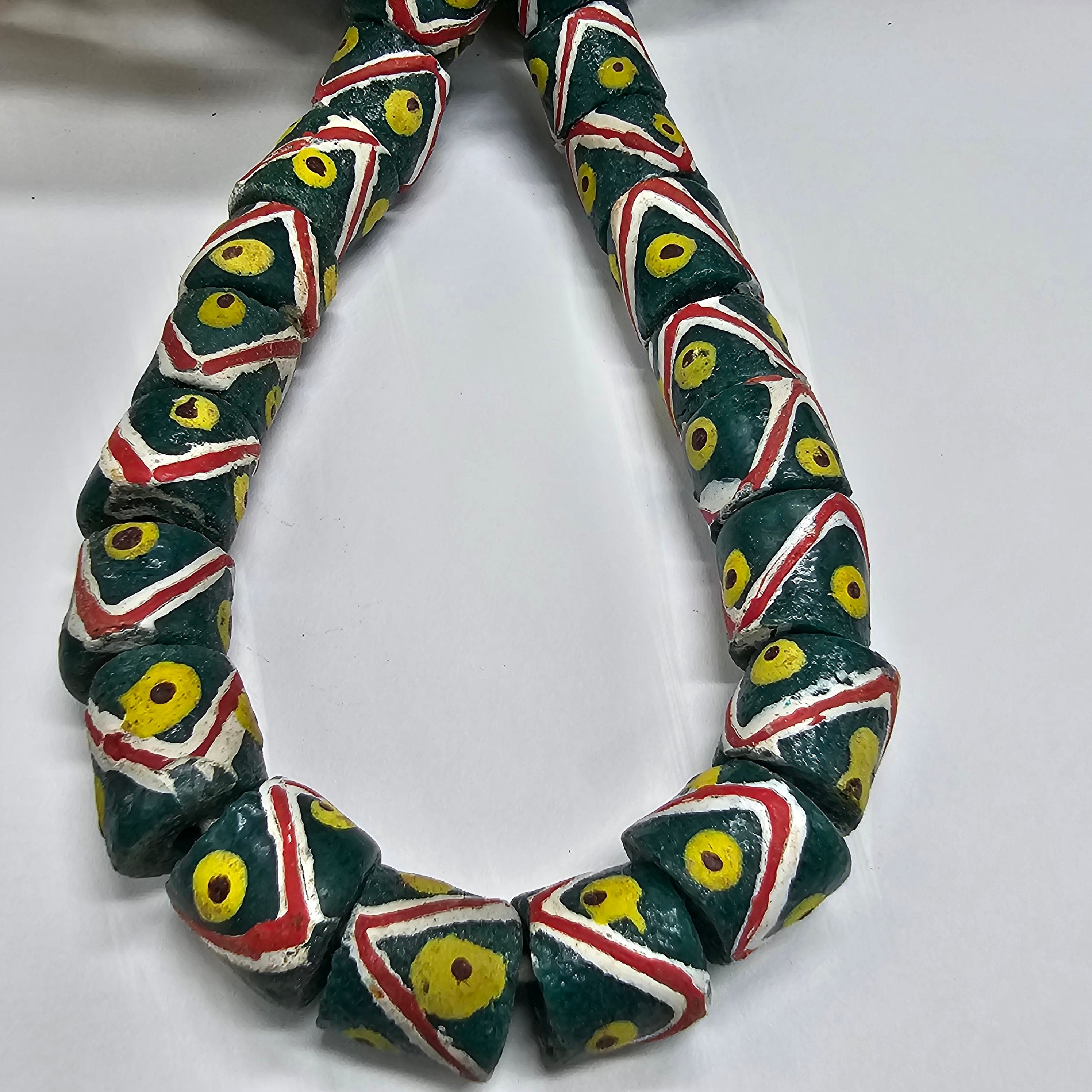 18 Eye African Beads, Krobo beads, Recycle beads