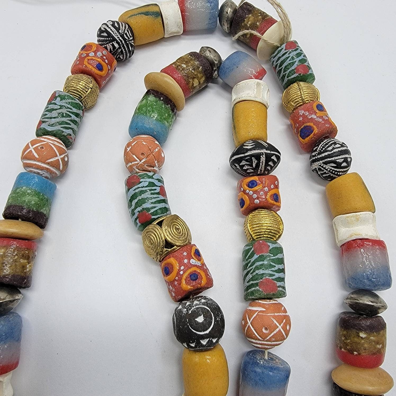 29 Mix Beads, Bone Beads, Krobo Beads, Terracotta Beads, Tuareg Beads