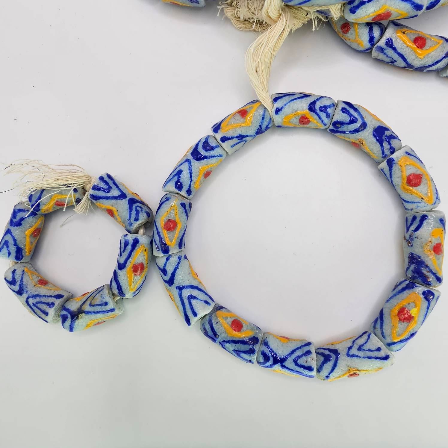 Blue Handmade African Beads, Jewelry Making