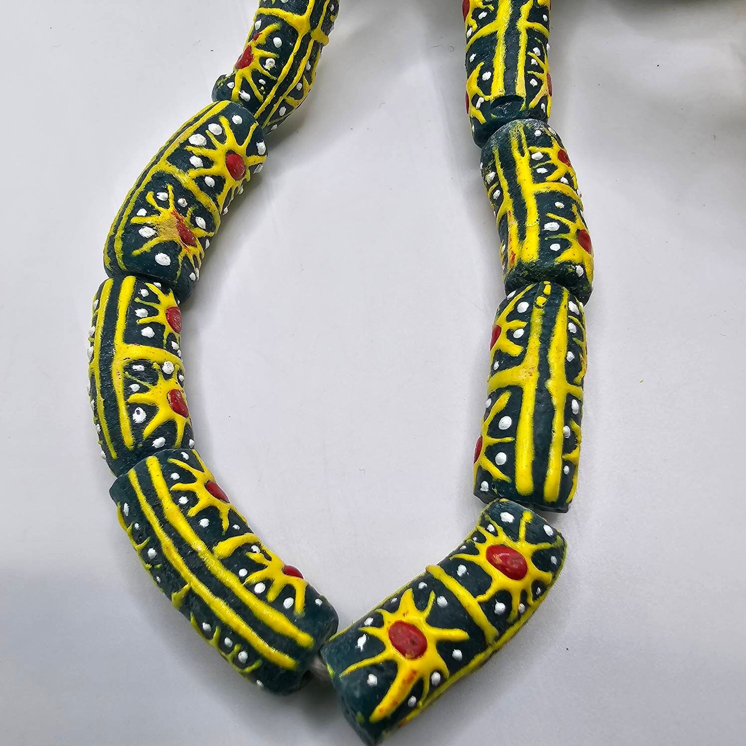 10 Green Star, African Beads, Jewelry Making Beas