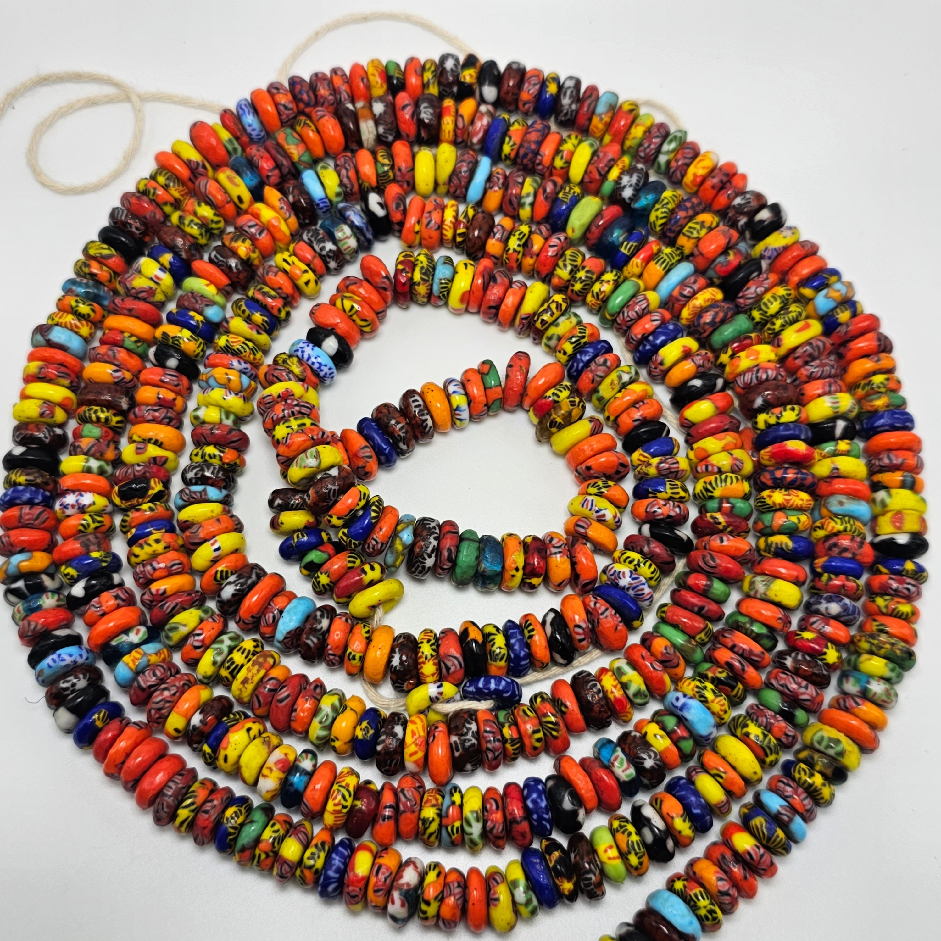 100+ Spacer Beads, Multicolored Beads, African Beads