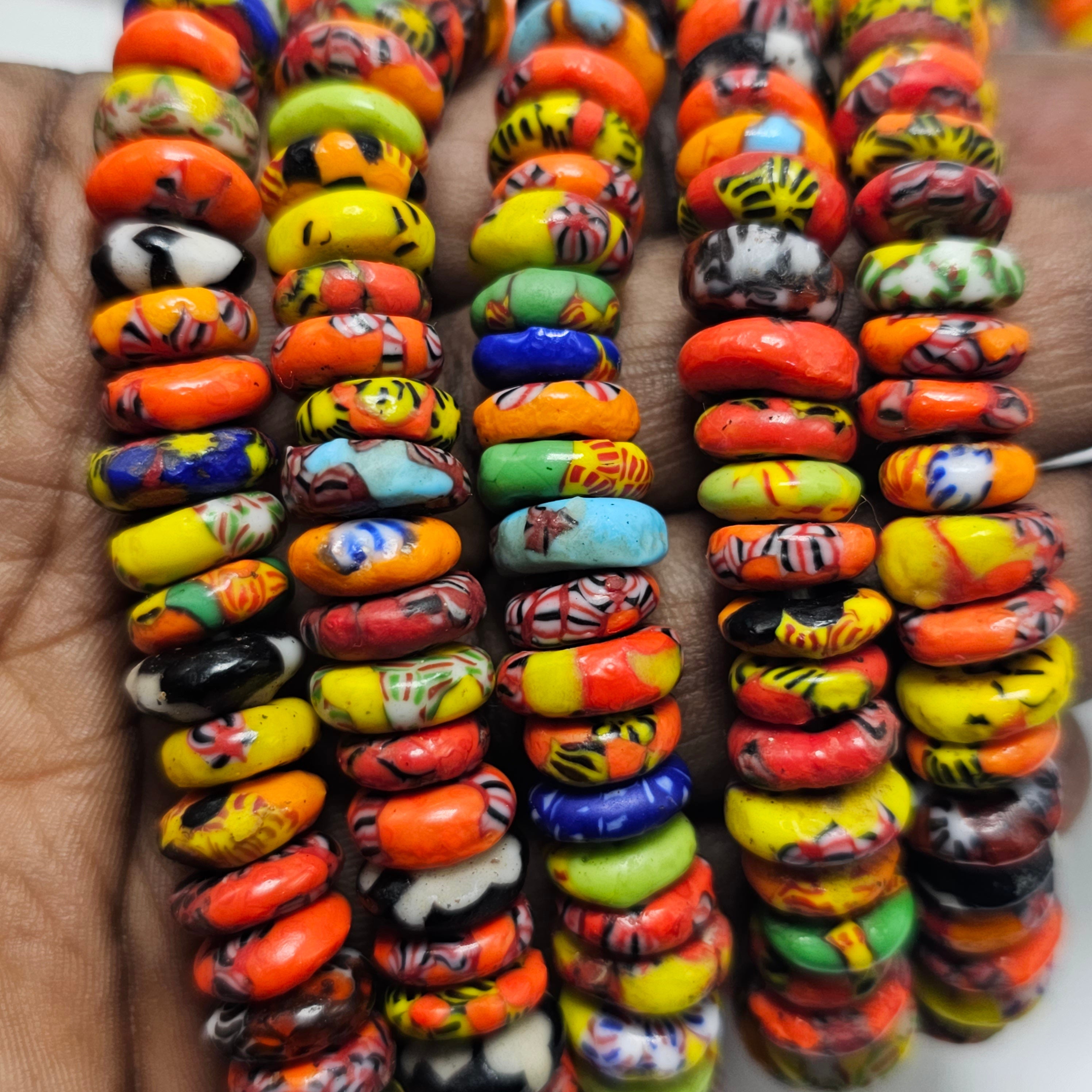 100+ Spacer Beads, Multicolored Beads, African Beads