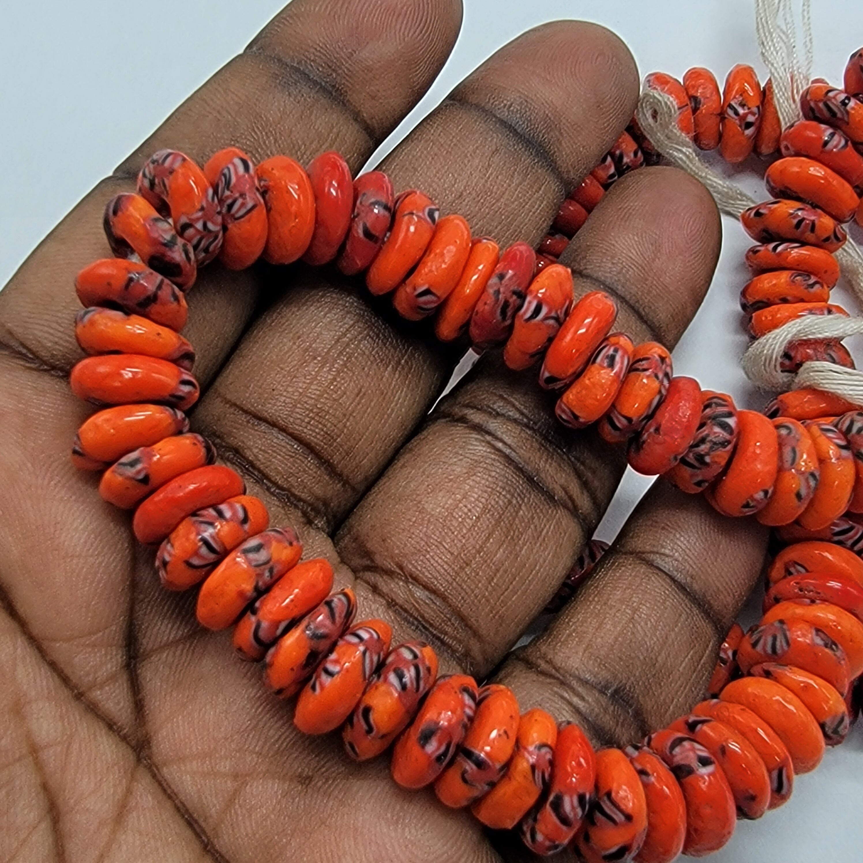 100+ Red Spacer Beads, Multicolored Beads, African Beads