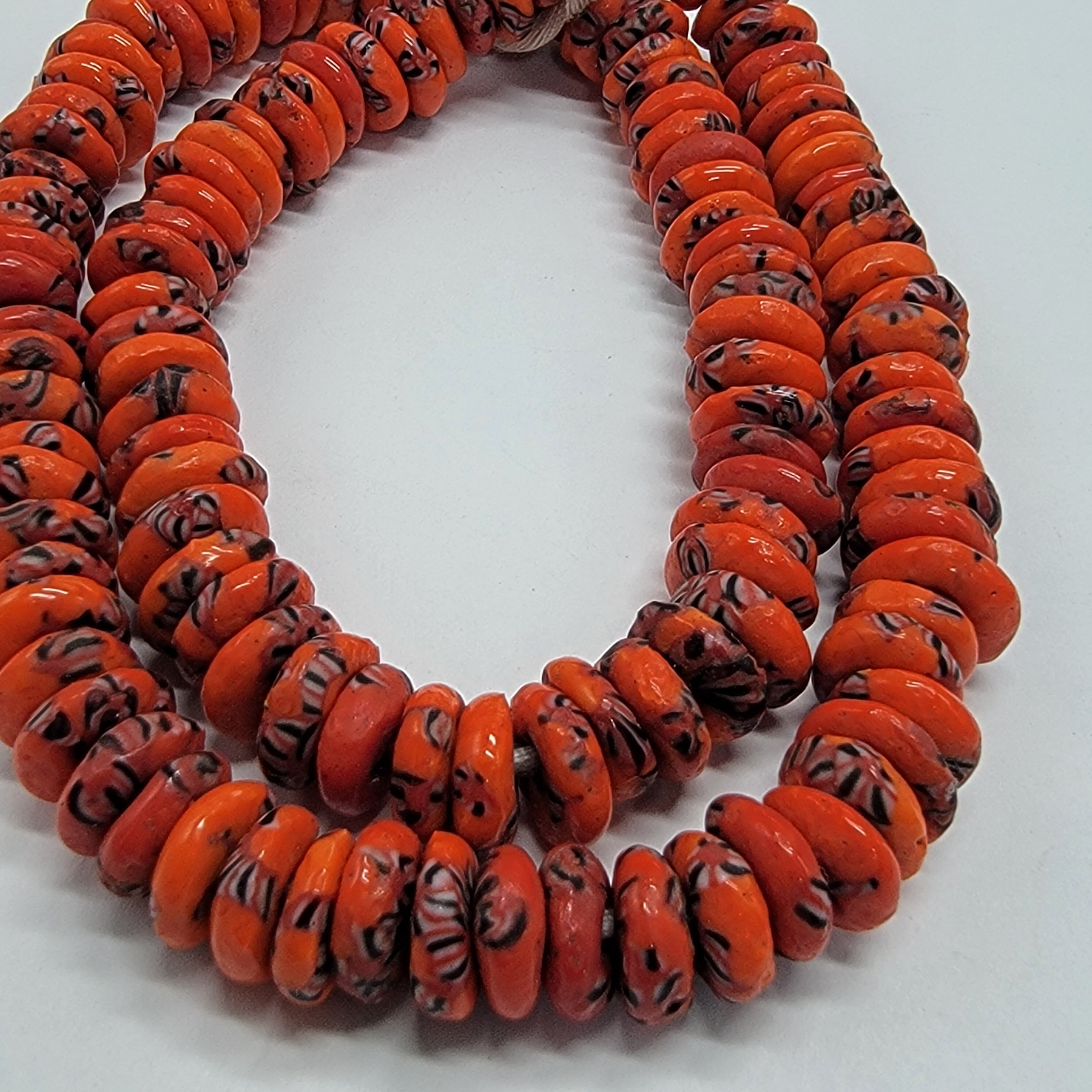 100+ Red Spacer Beads, Multicolored Beads, African Beads