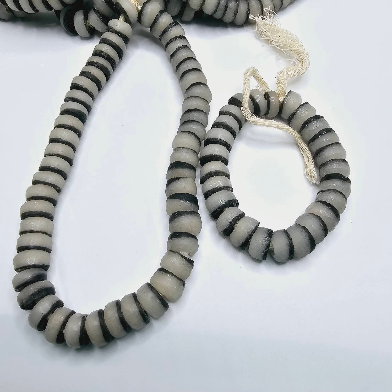 Frosted Black Beads, African Beads