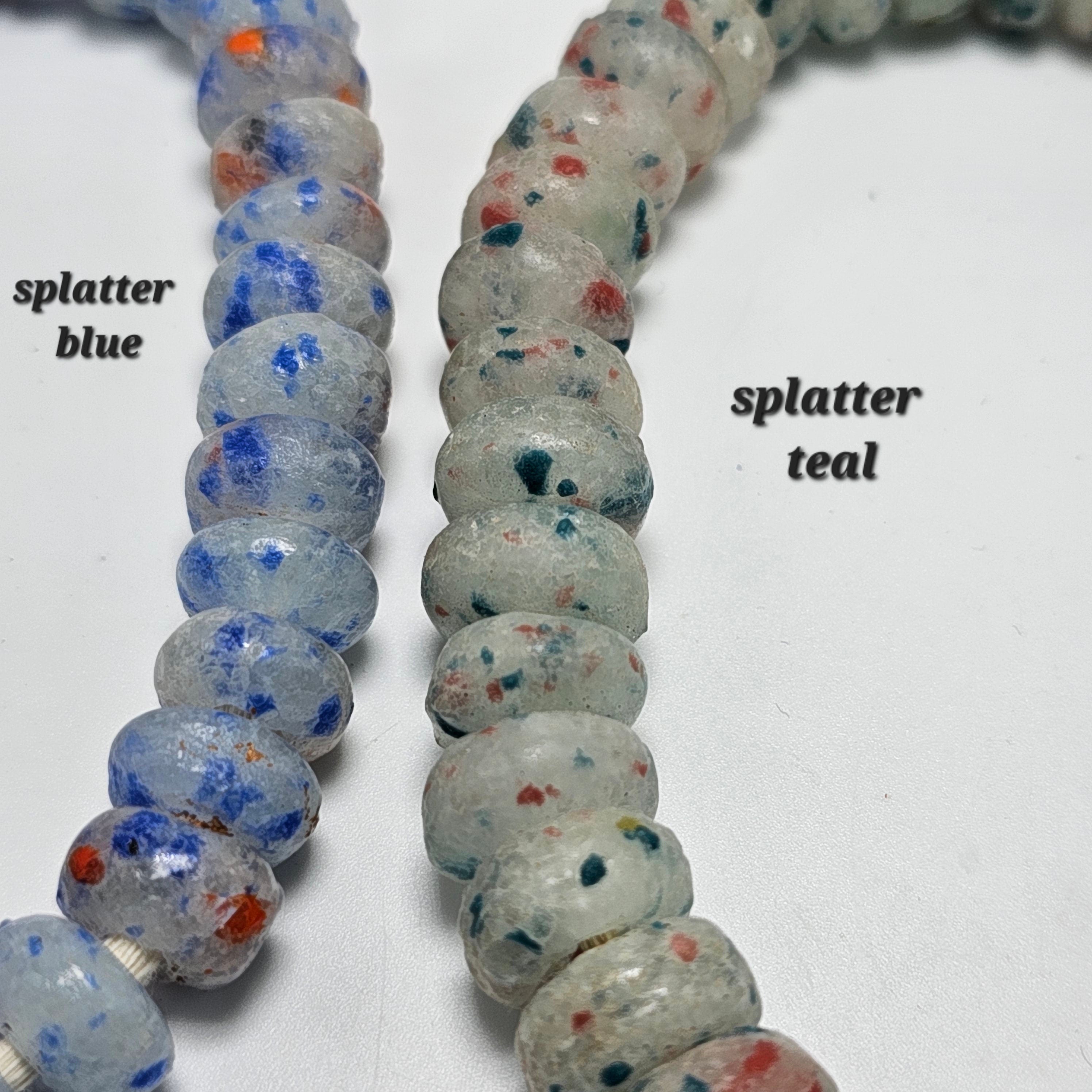 Rough African Beads, Bottle Glass Beads, Krobo Beads