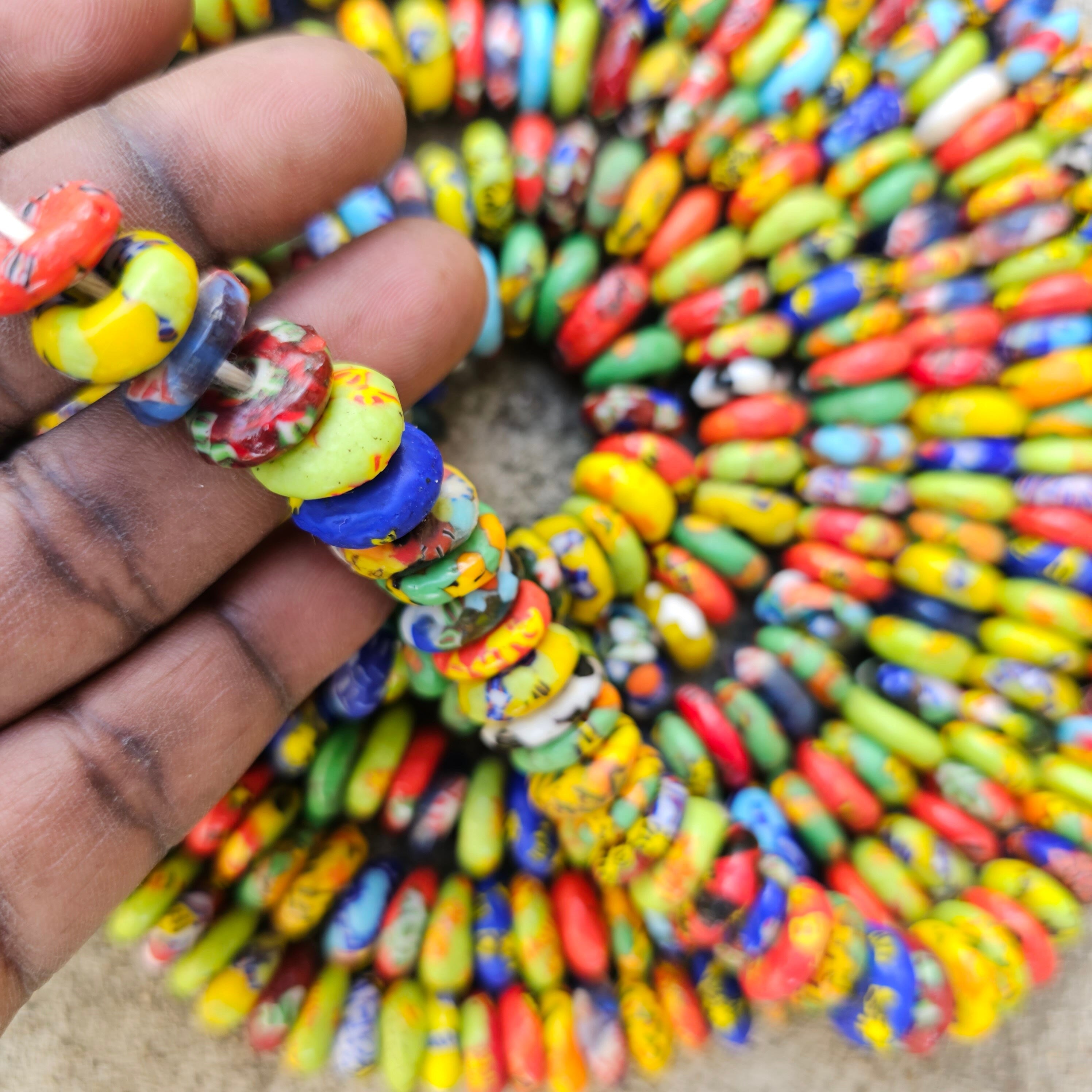 100+ Spacer Beads, Multicolored Beads, African Beads