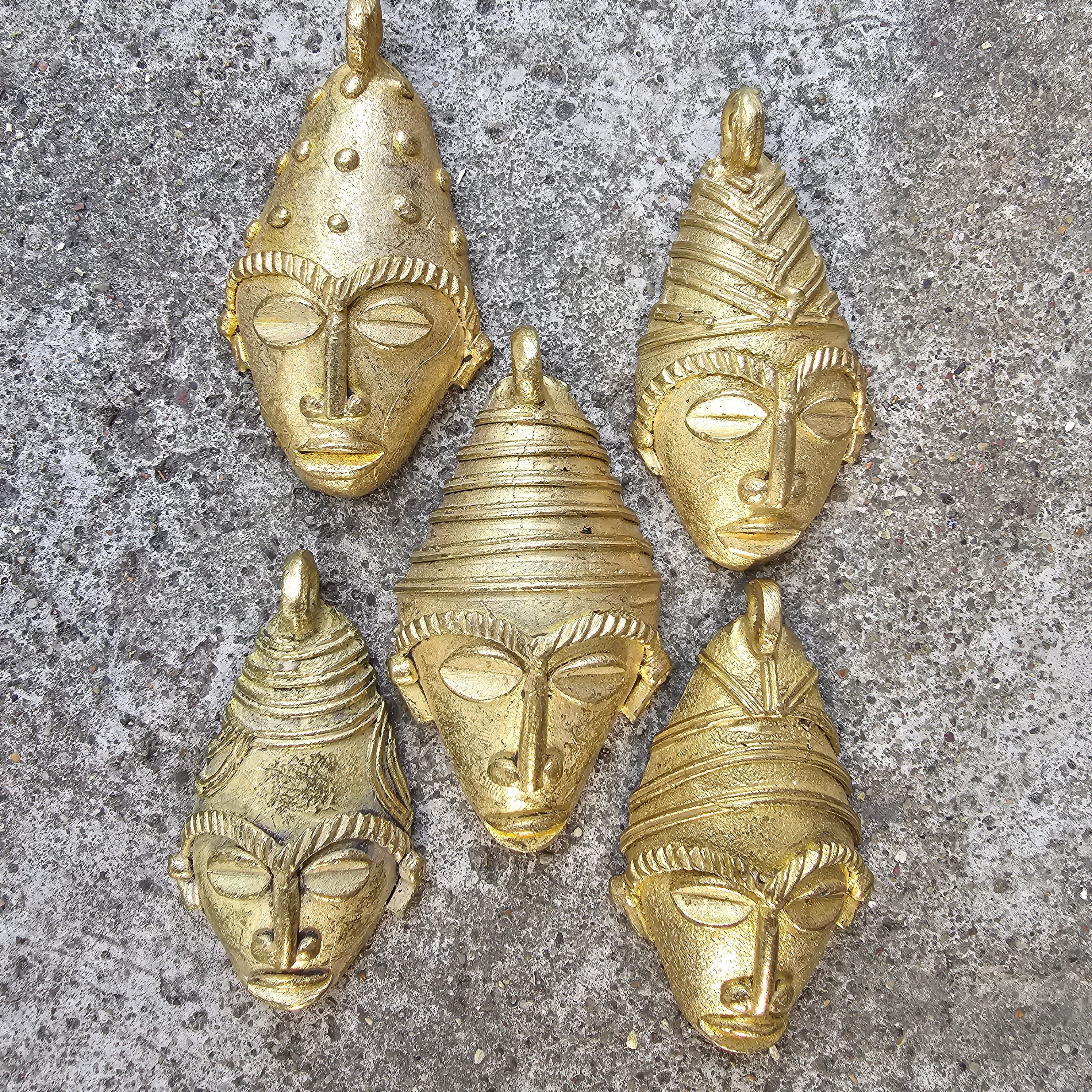 African Mask Pendant,