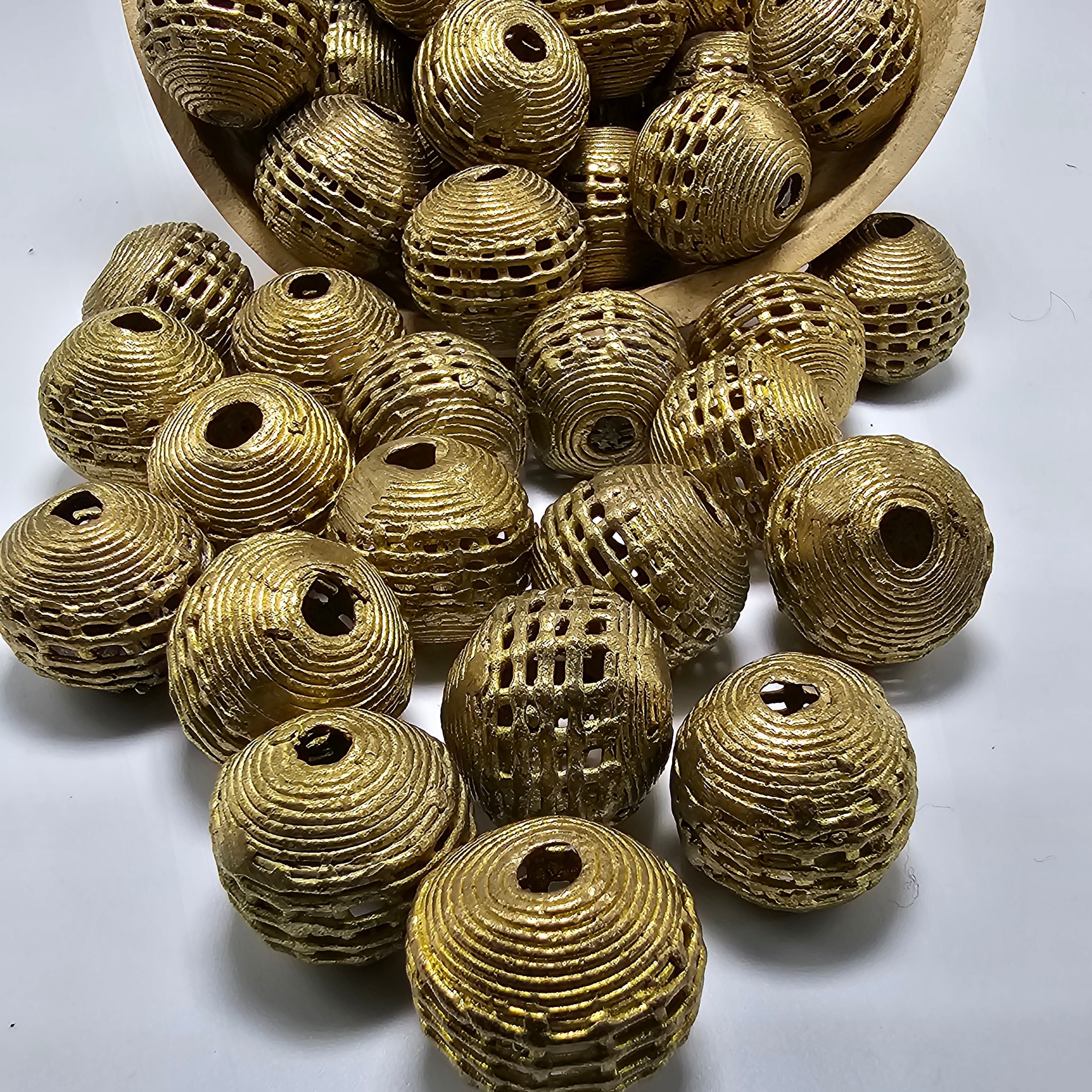 Netted Round African Beads, Jewelry Making