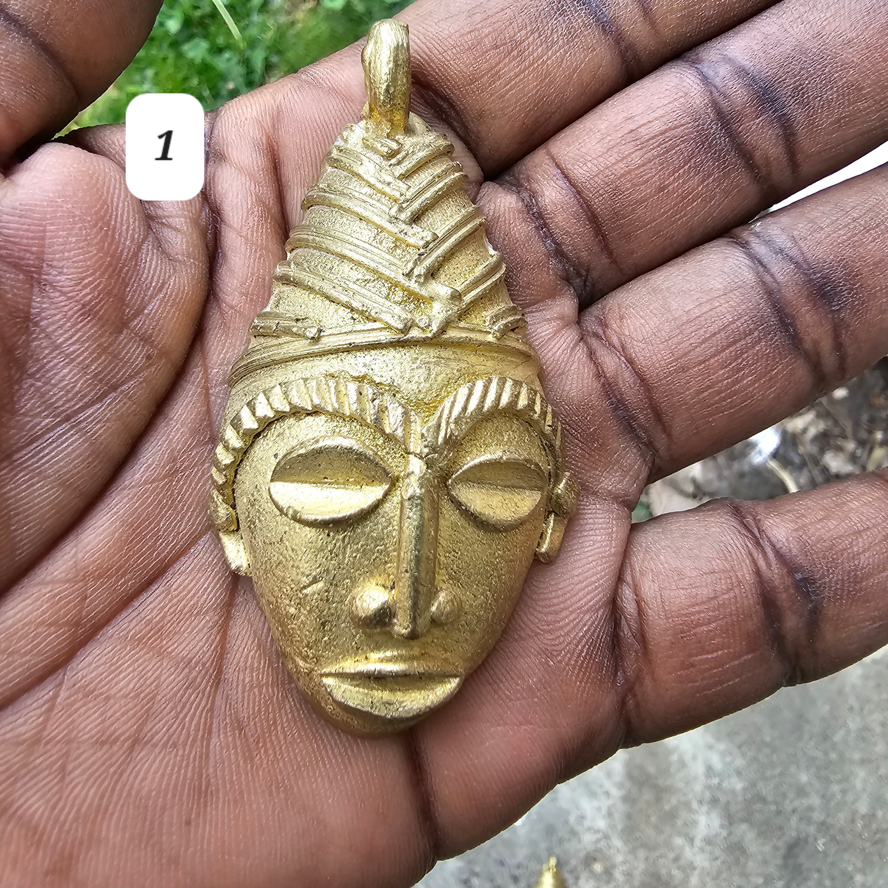 African Mask Pendant,