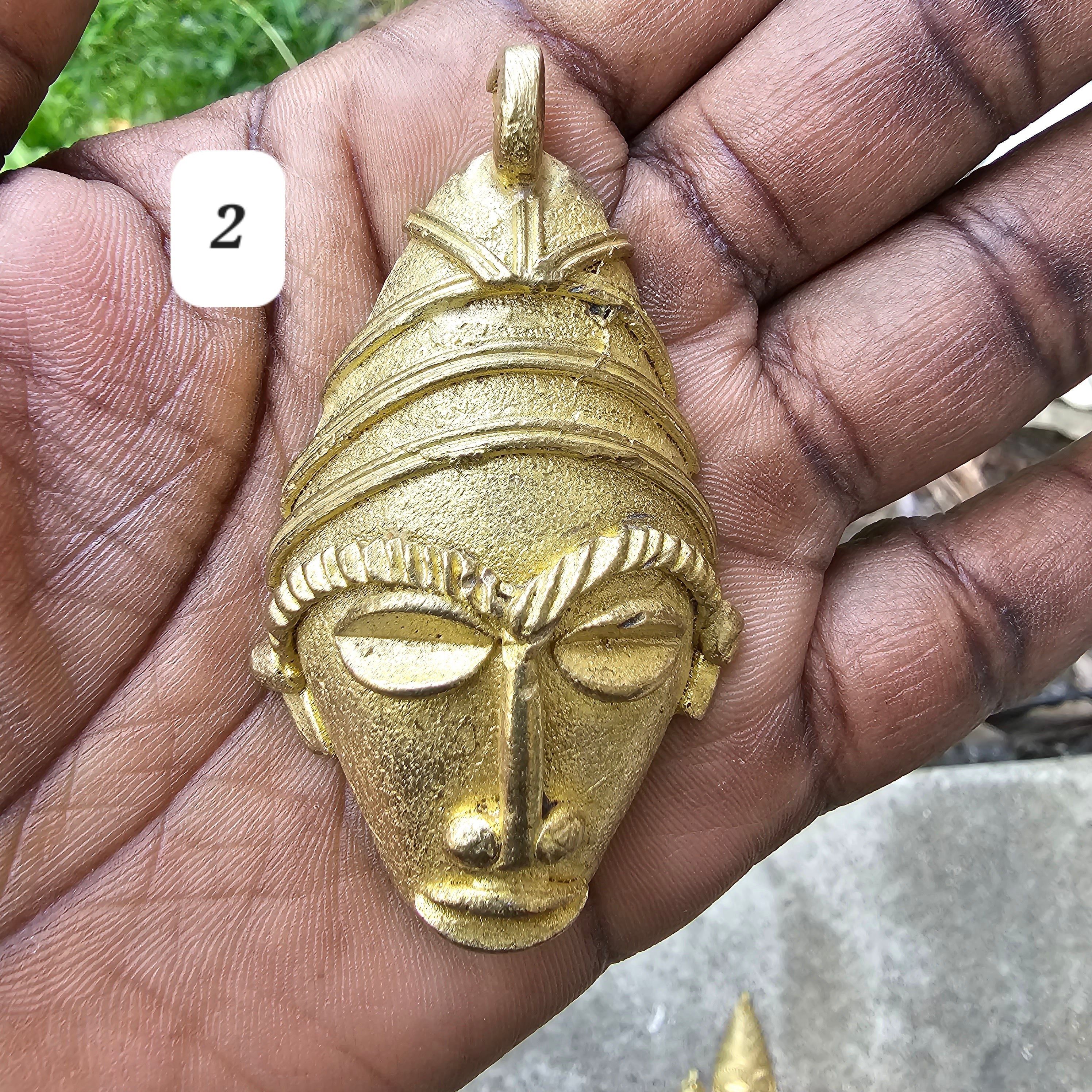 African Mask Pendant,