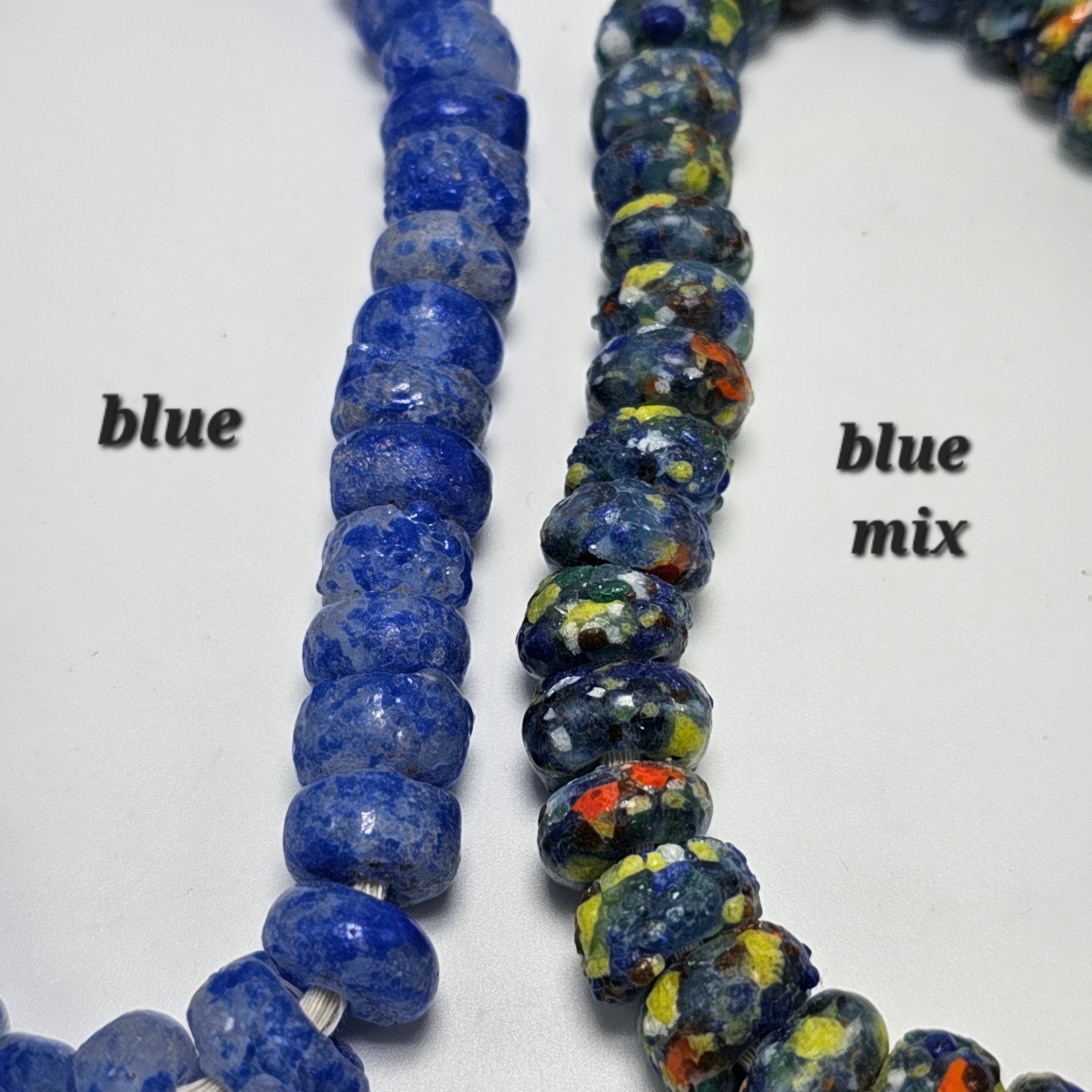 Rough African Beads, Bottle Glass Beads, Krobo Beads