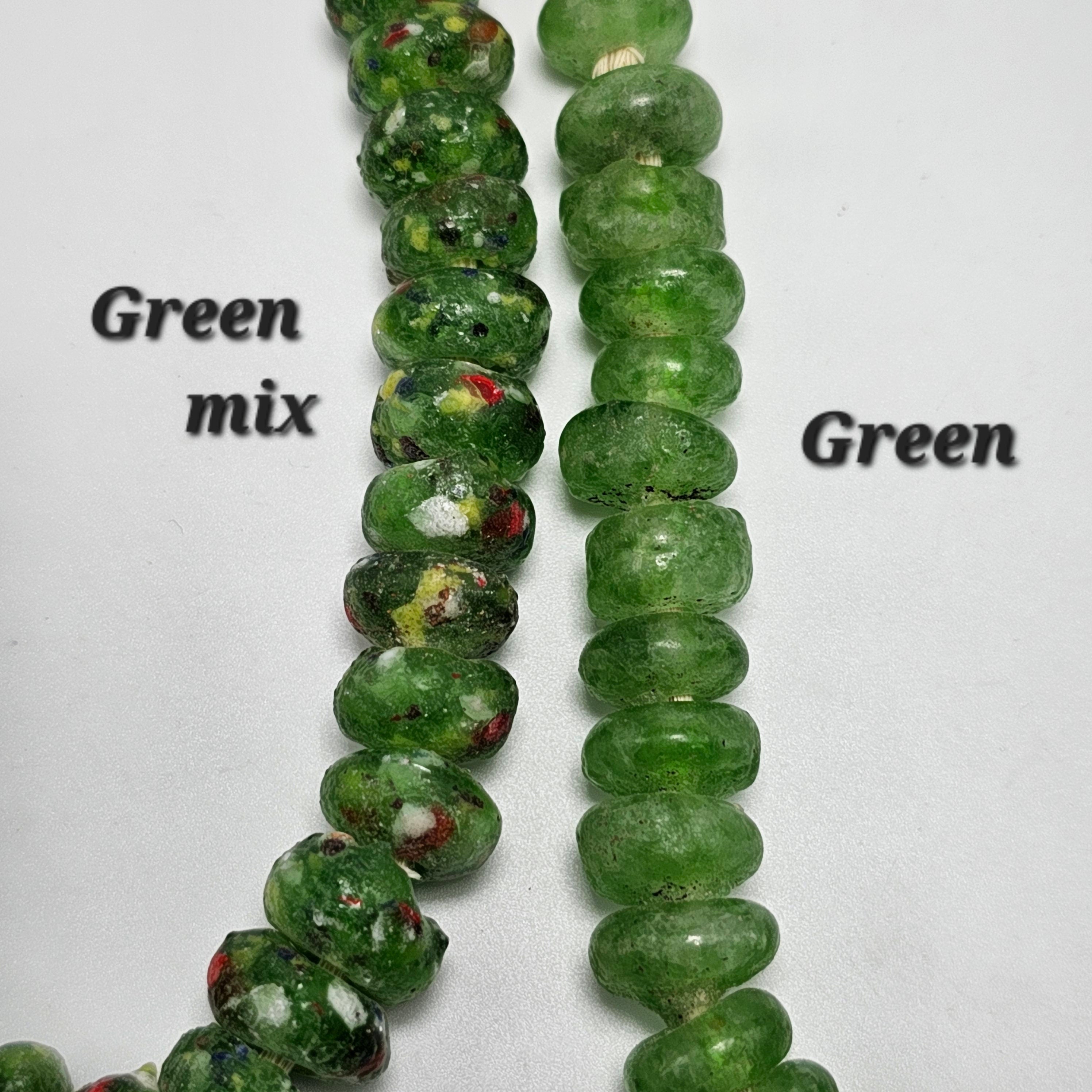 Rough African Beads, Bottle Glass Beads, Krobo Beads