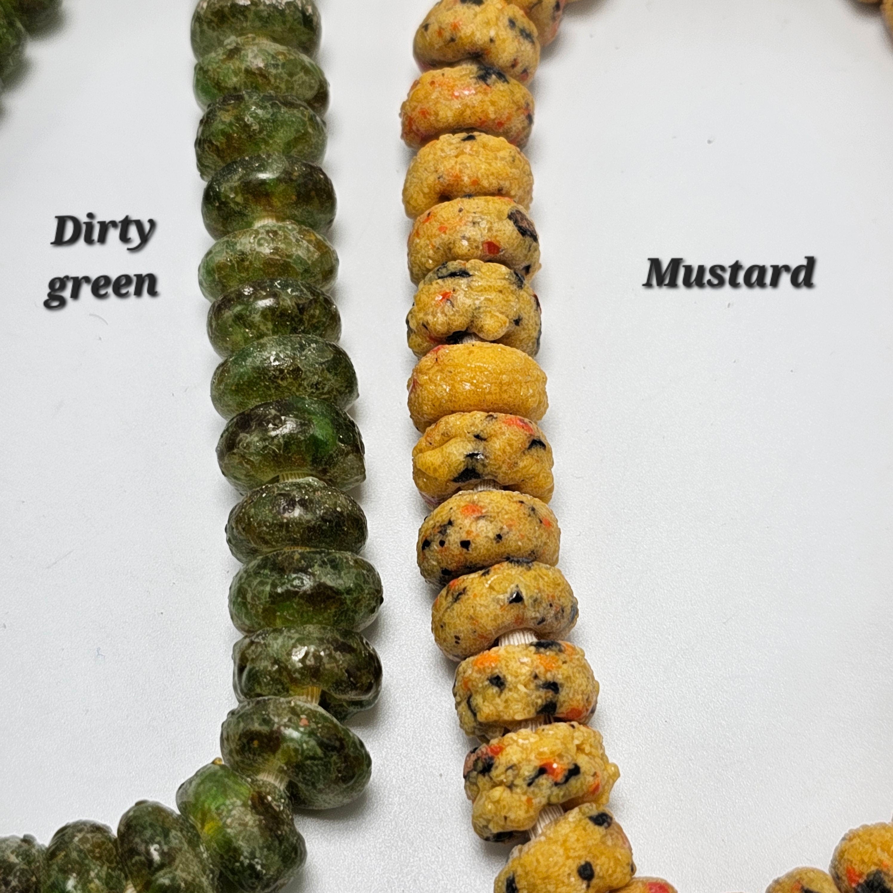 Rough African Beads, Bottle Glass Beads, Krobo Beads