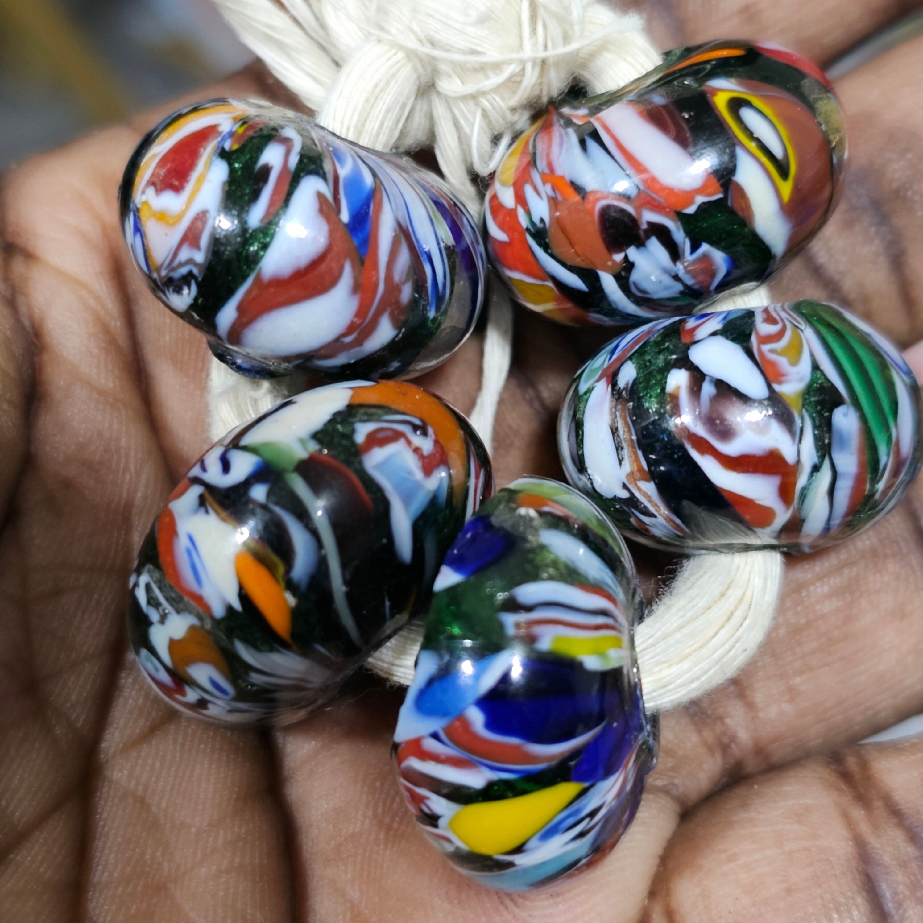 Oval Millefiori Beads