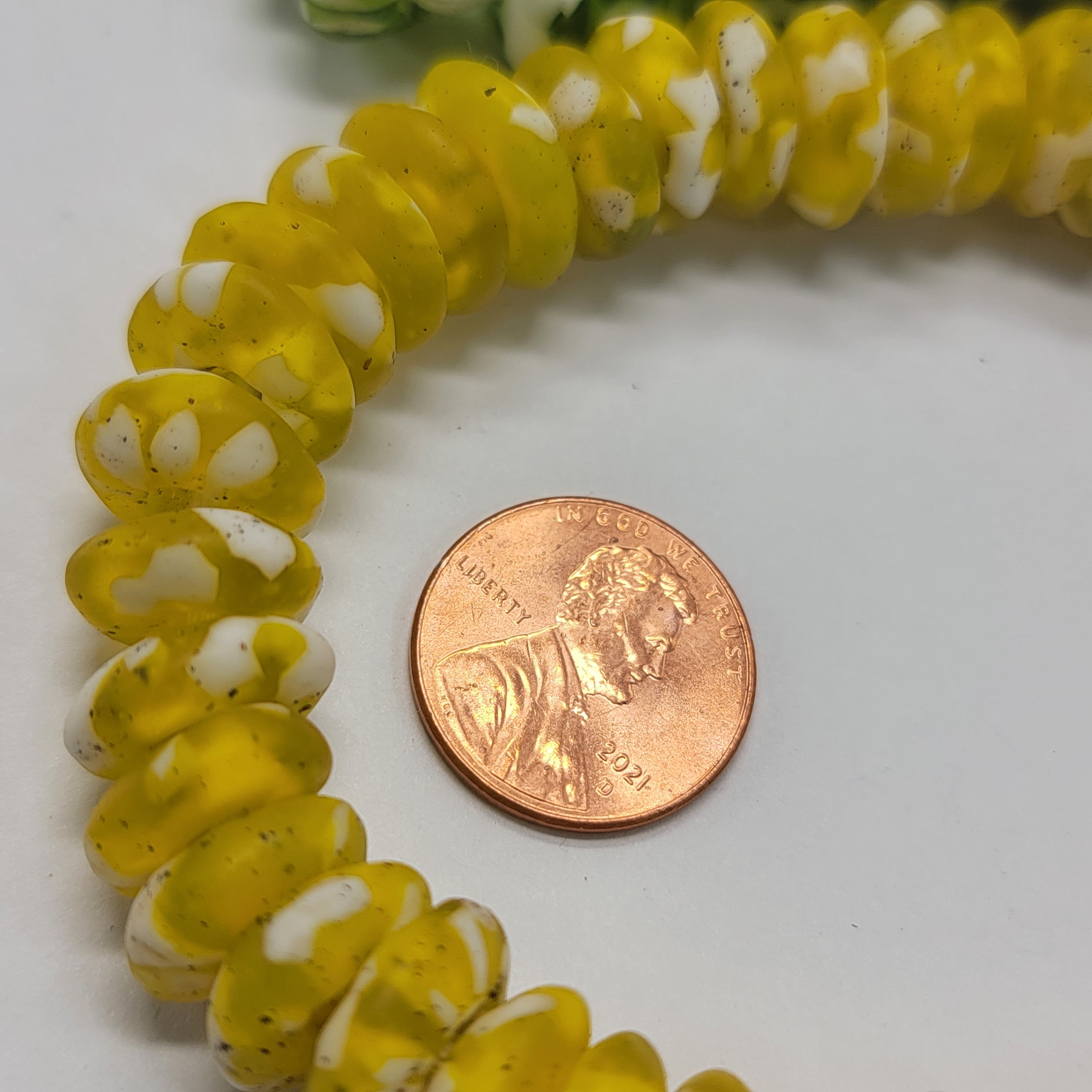 Recycled Glass Spacer Beads, African Beads