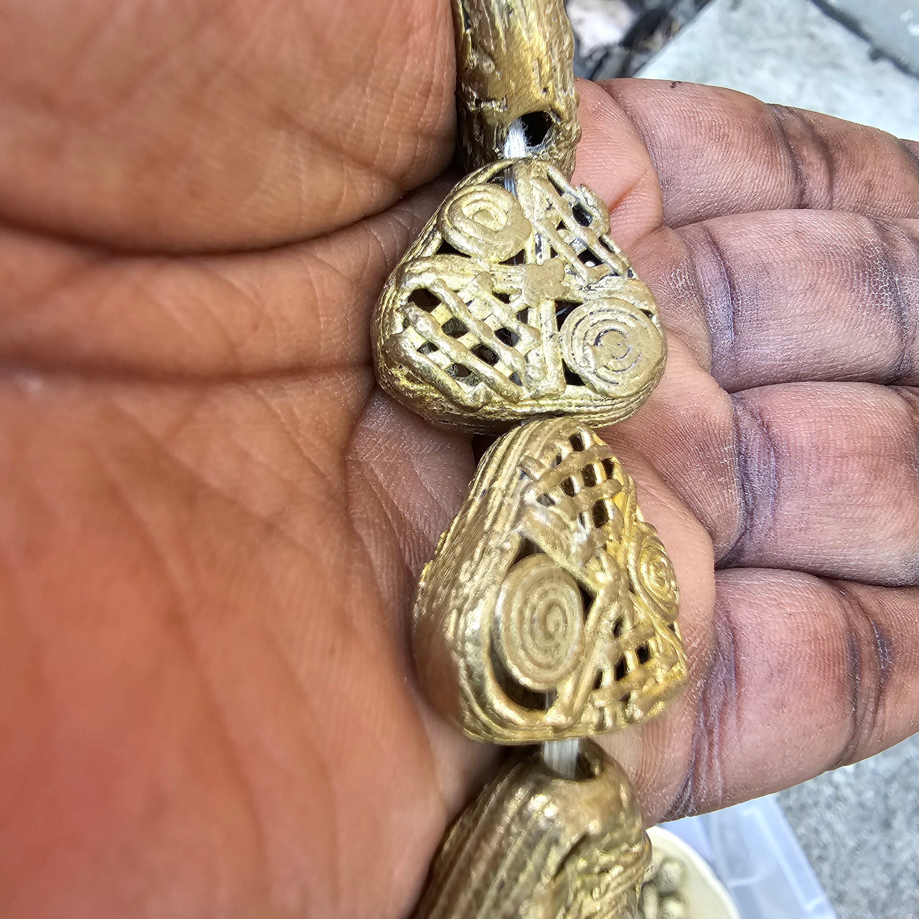 Trangle Brass Beads