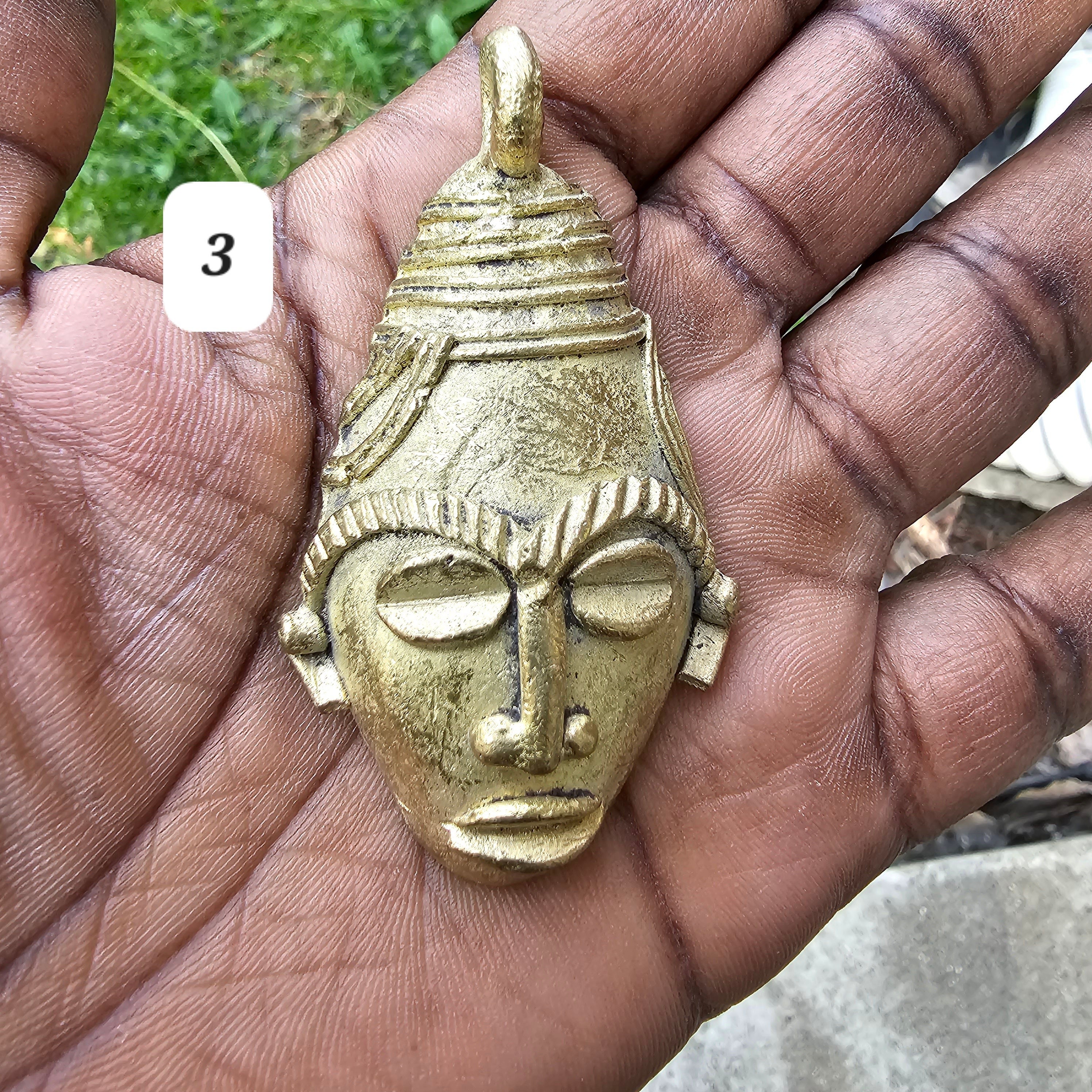 African Mask Pendant,