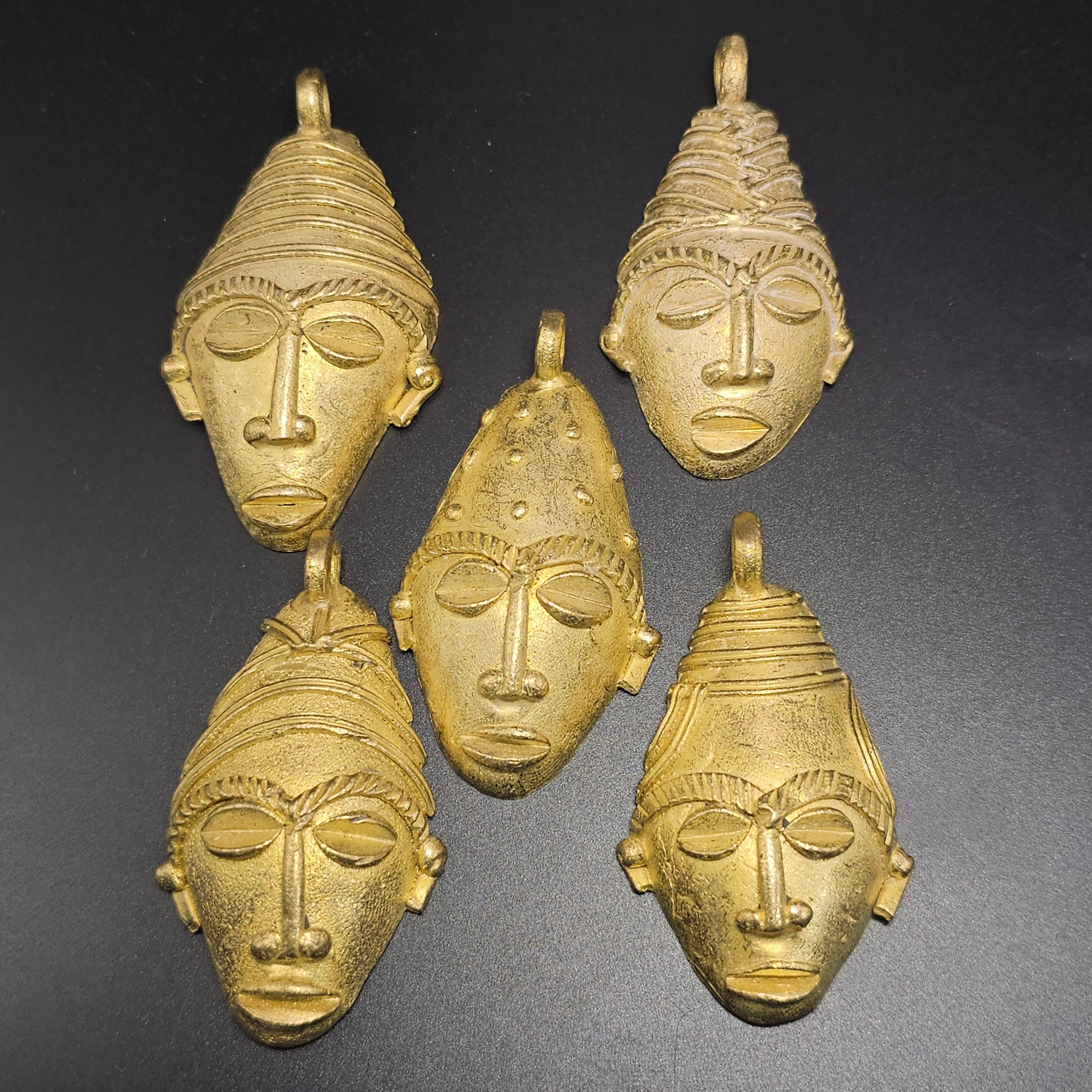 African Mask Pendant,