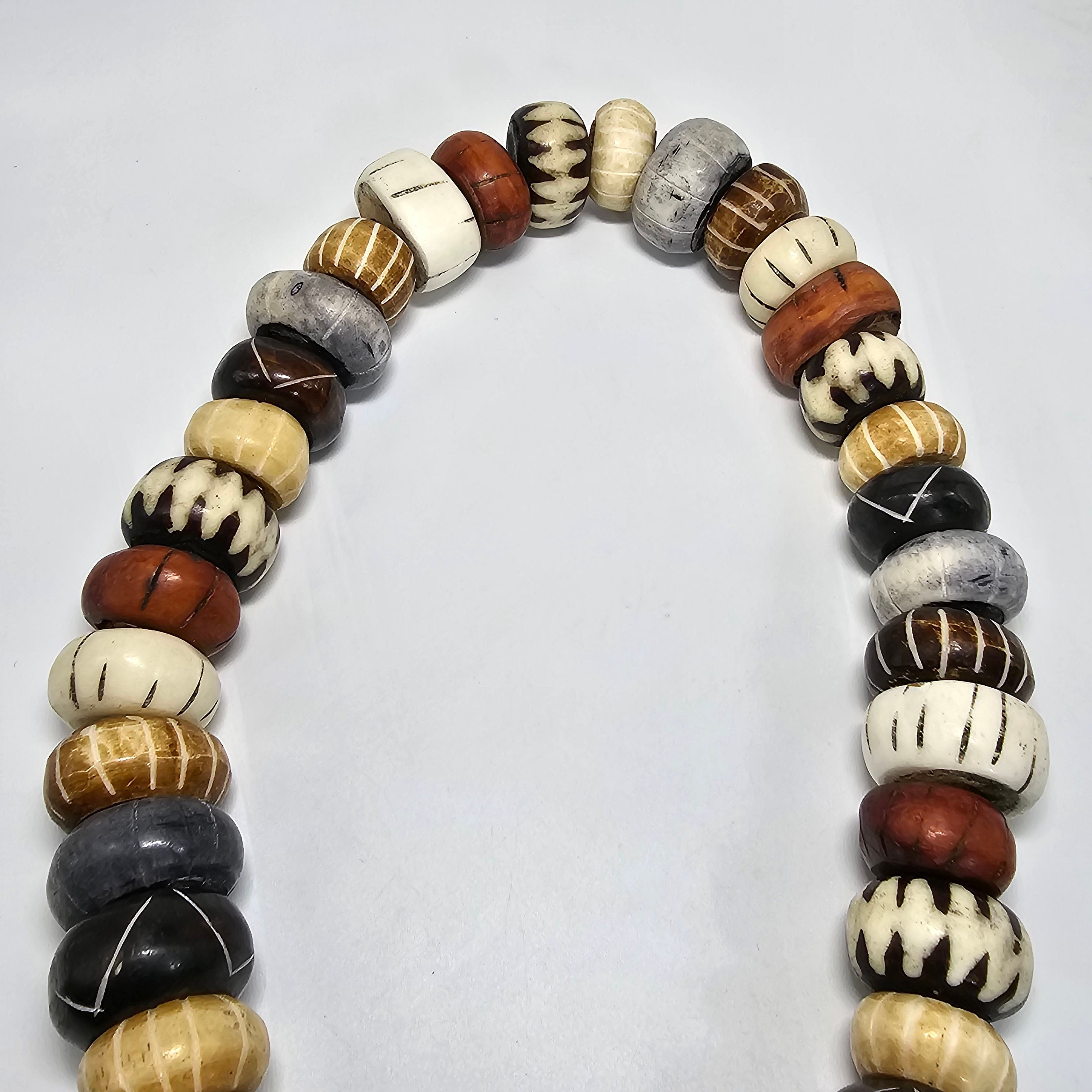 Mix Bone Beads, Handmade African Kenyan