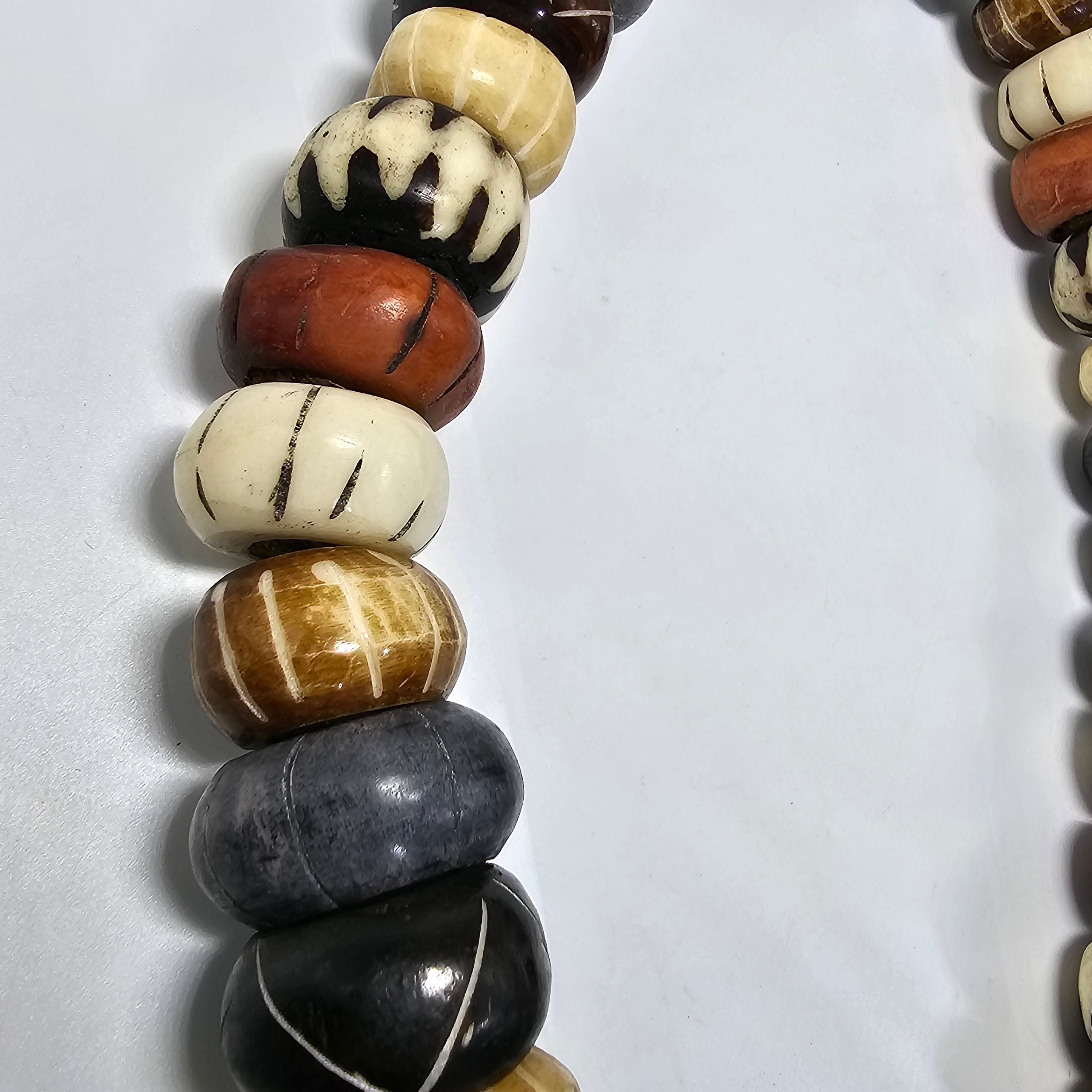 Mix Bone Beads, Handmade African Kenyan