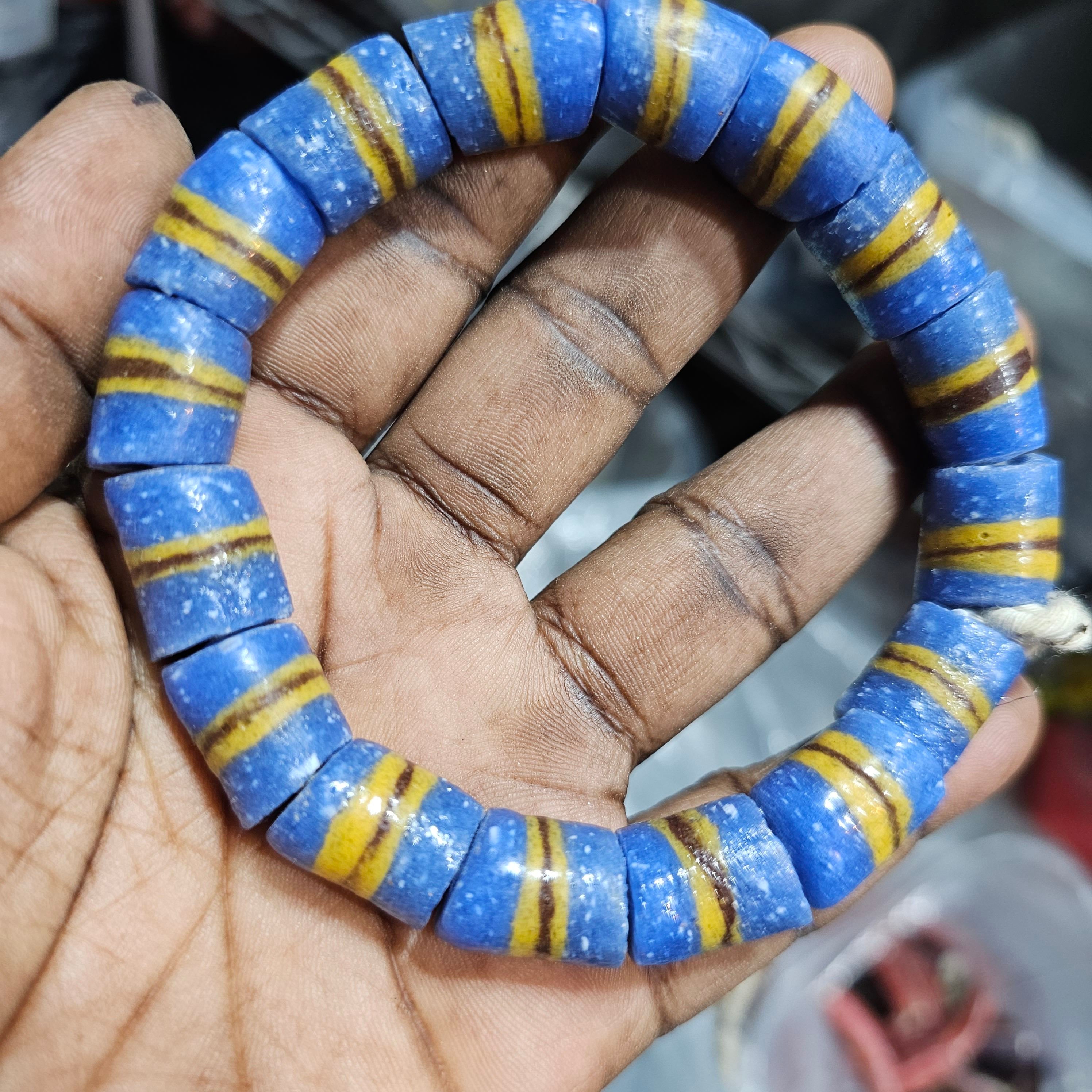 African Jewelry Making Beads, Powdered Glass Beads, Krobo Beads