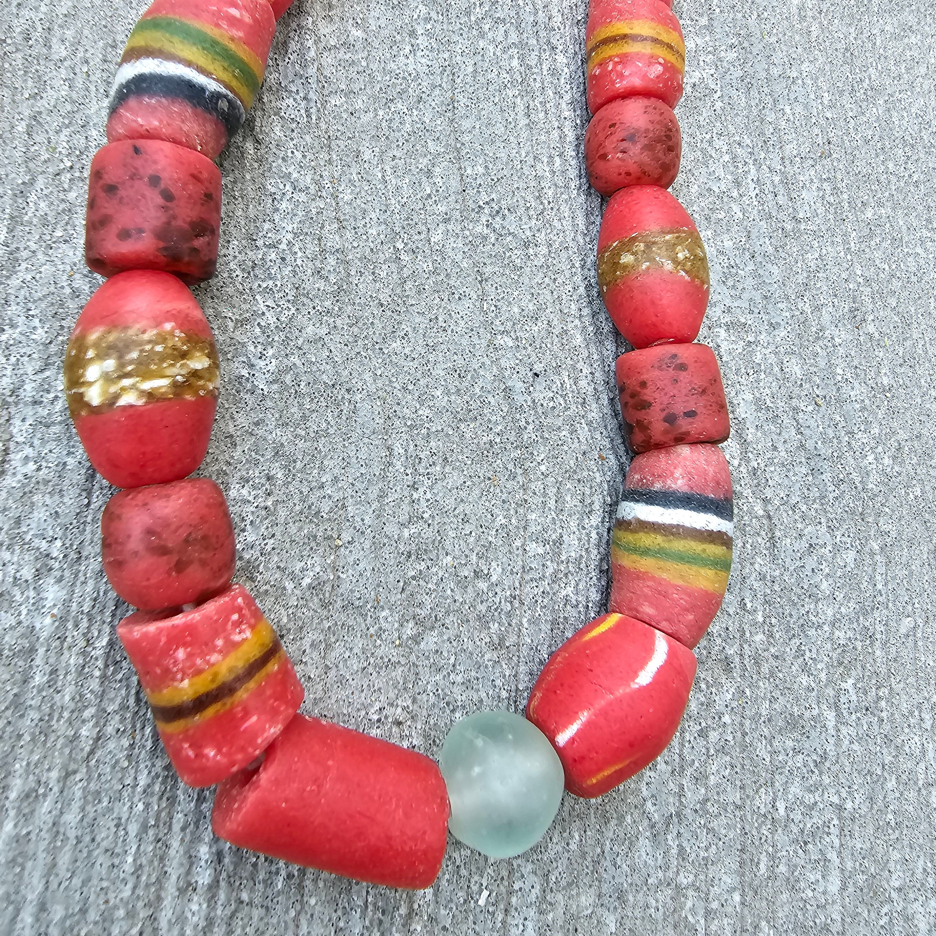 Red Medley African Beads