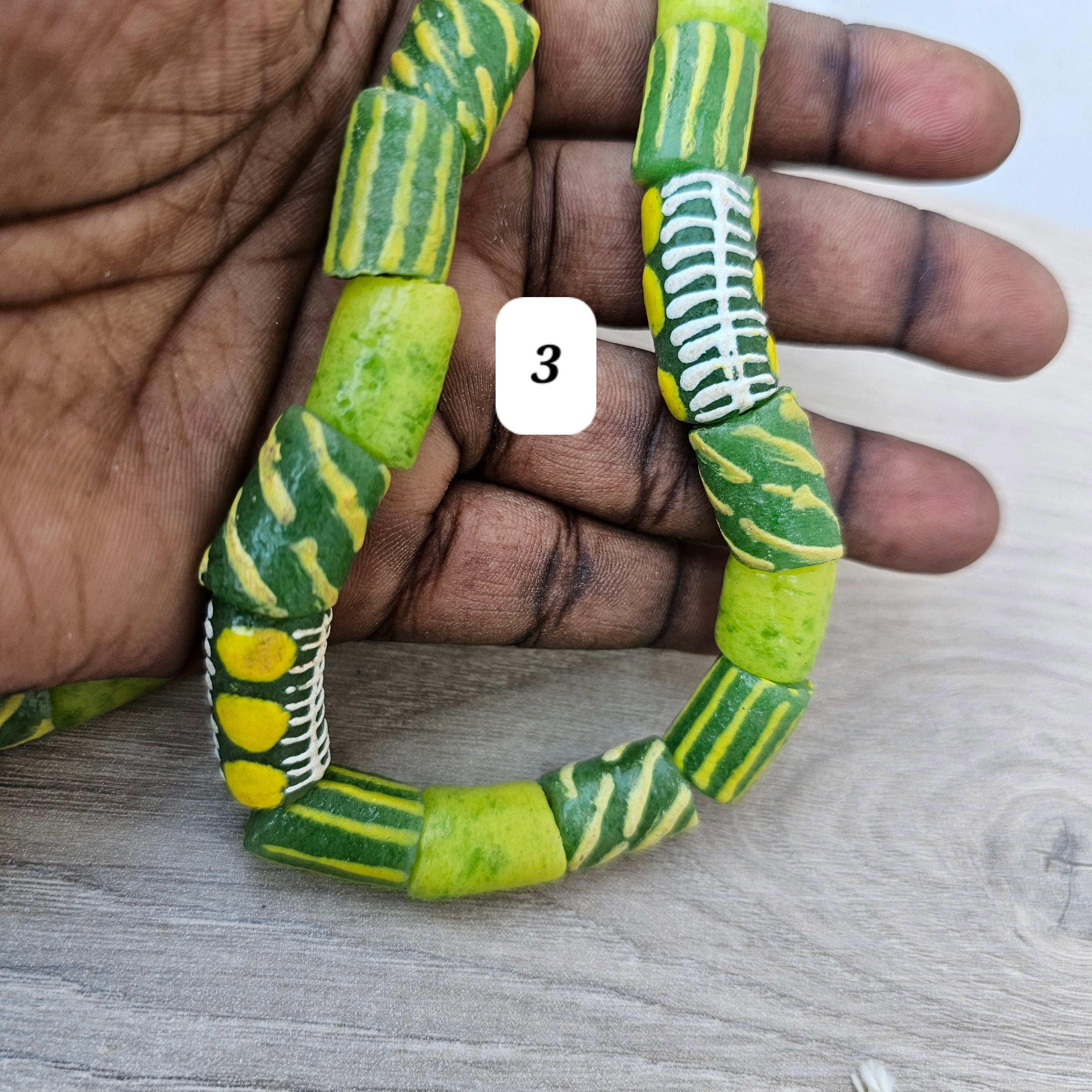 Green Long Beads, Jewelry Making