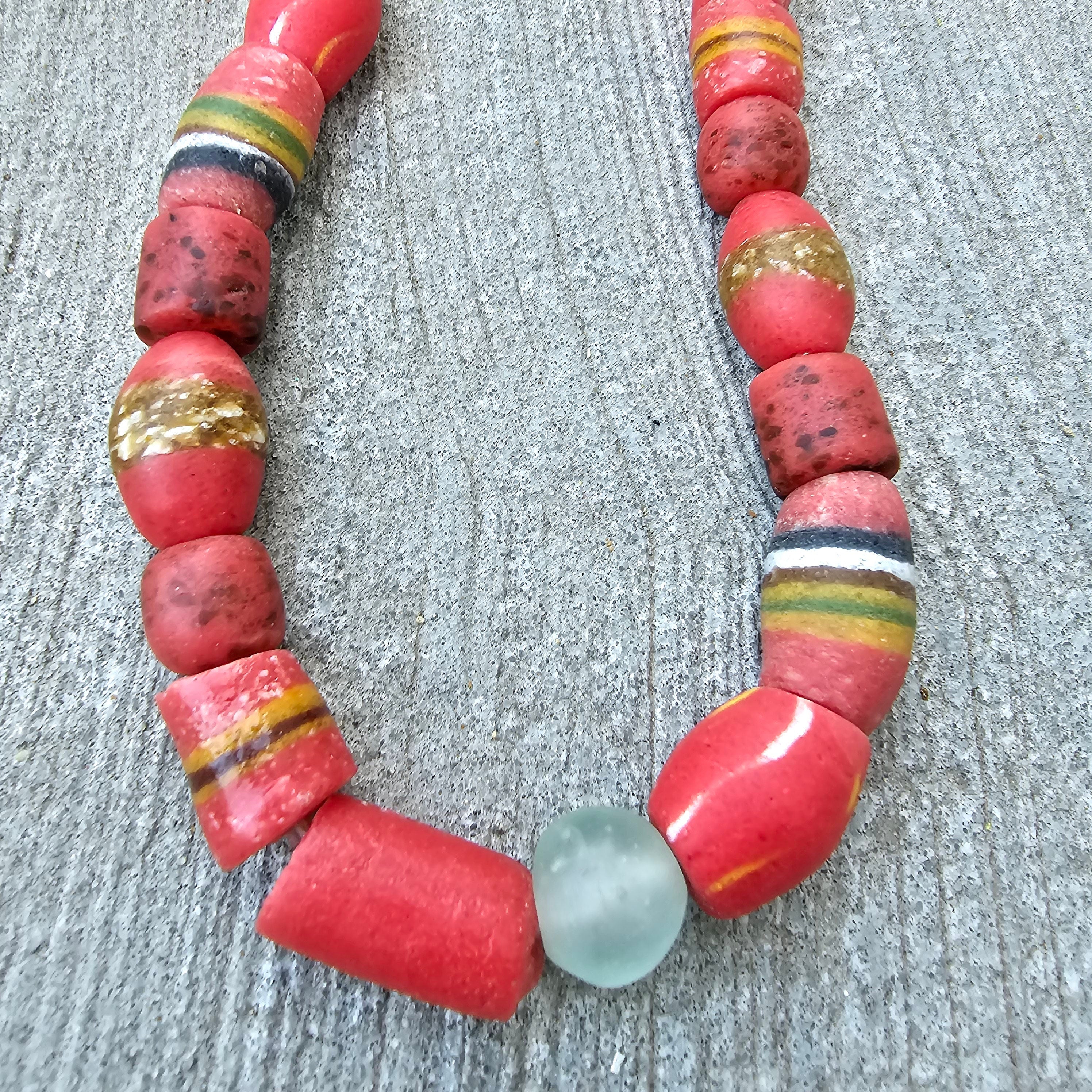 Red Medley African Beads