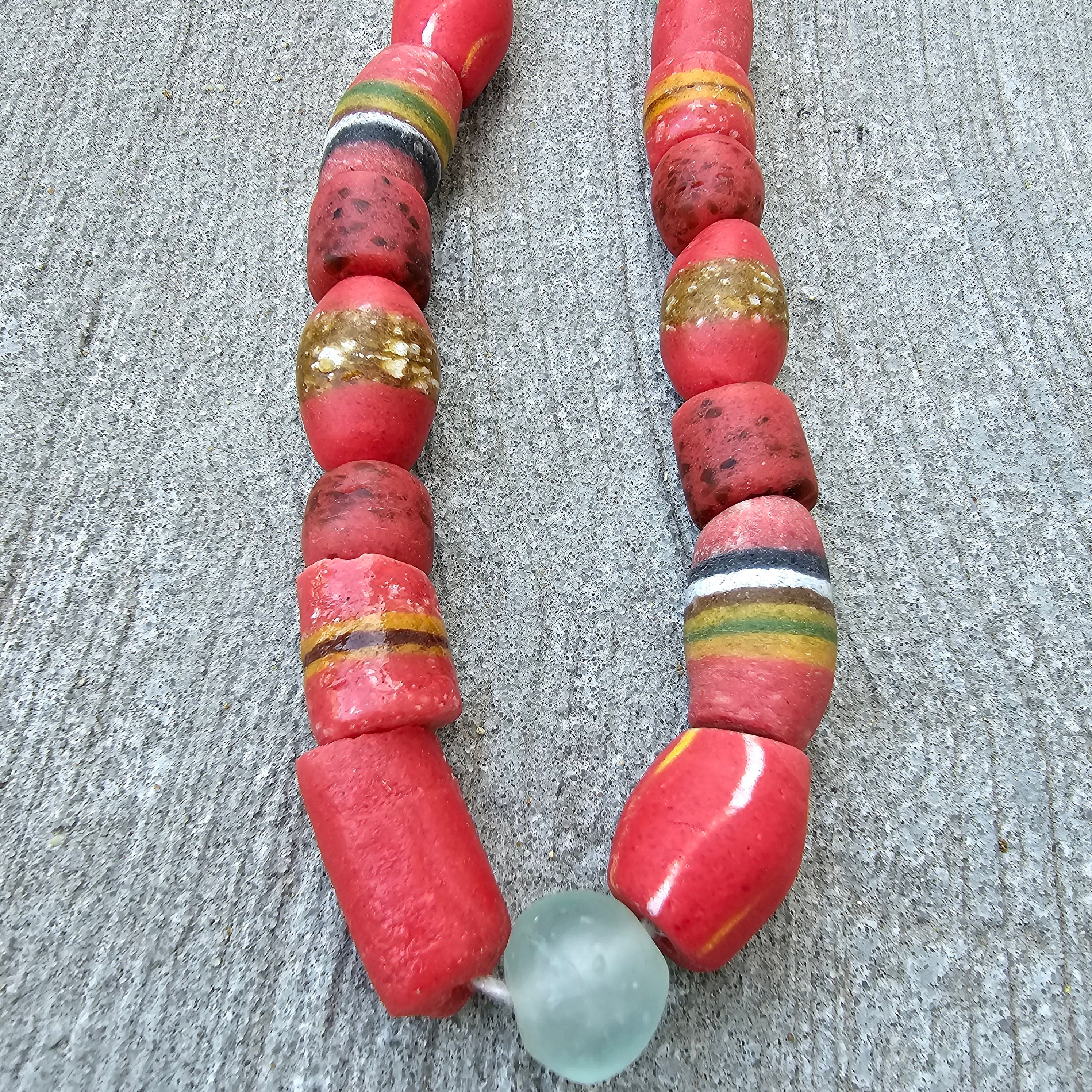 Red Medley African Beads