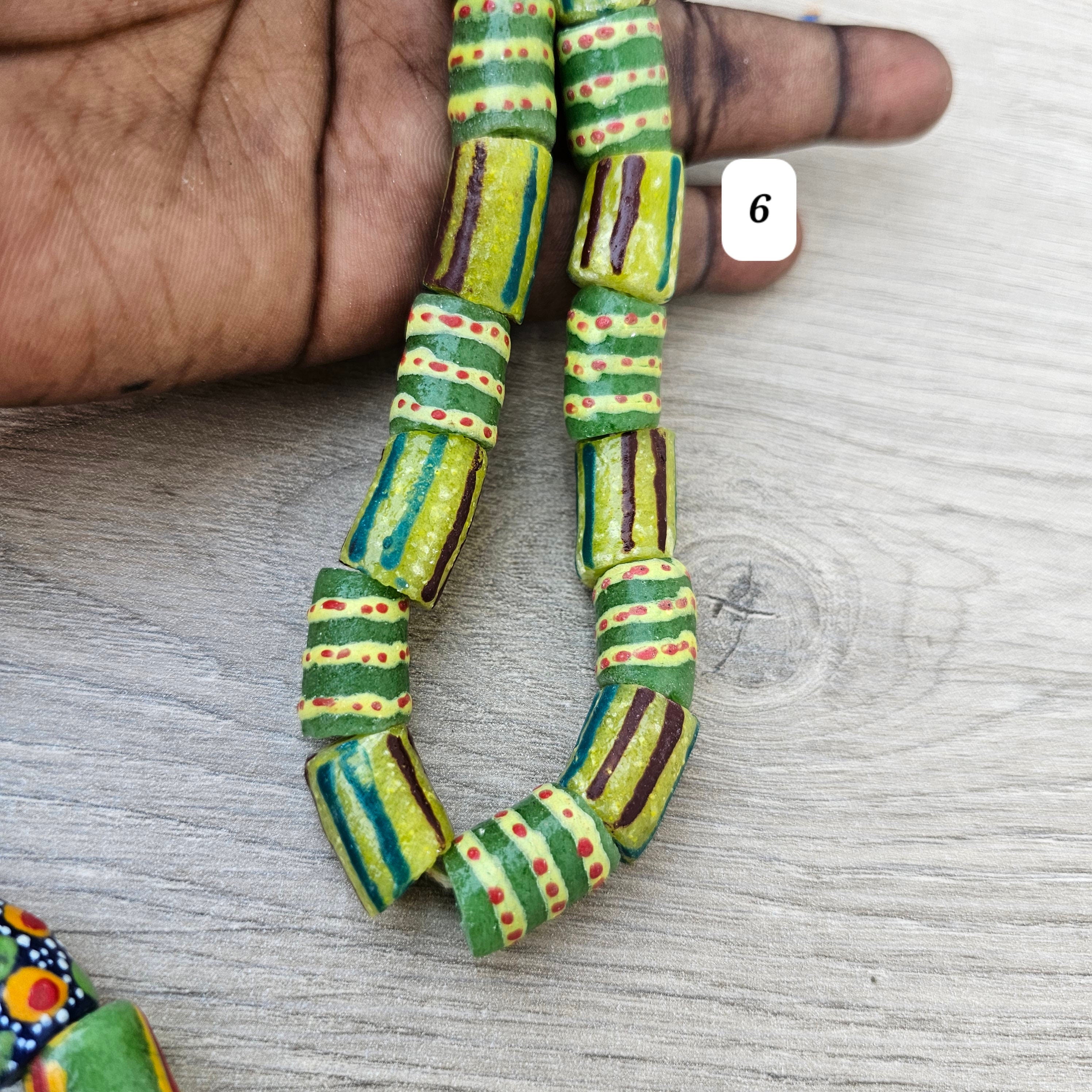 Green Long Beads, Jewelry Making