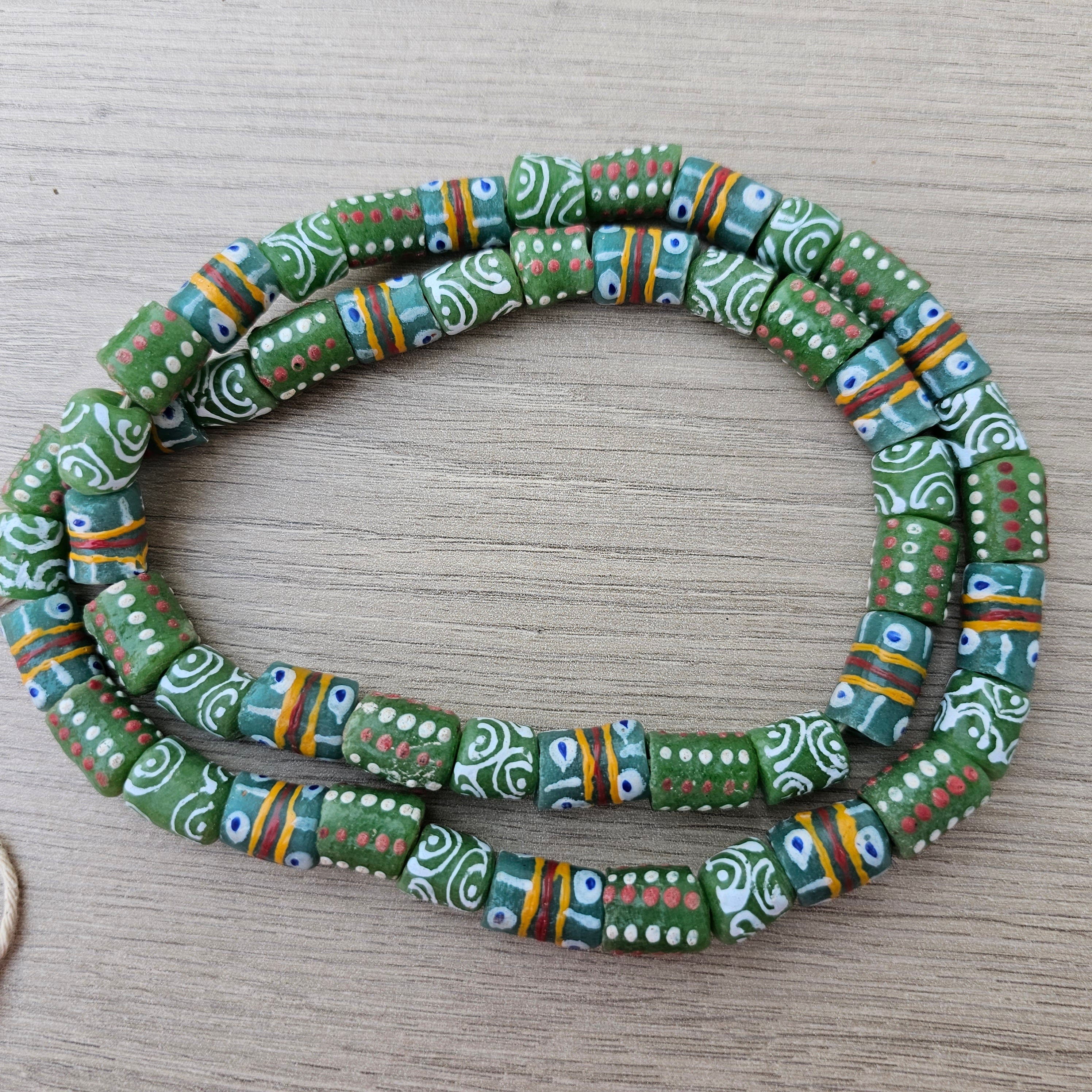 Green Long Beads, Jewelry Making