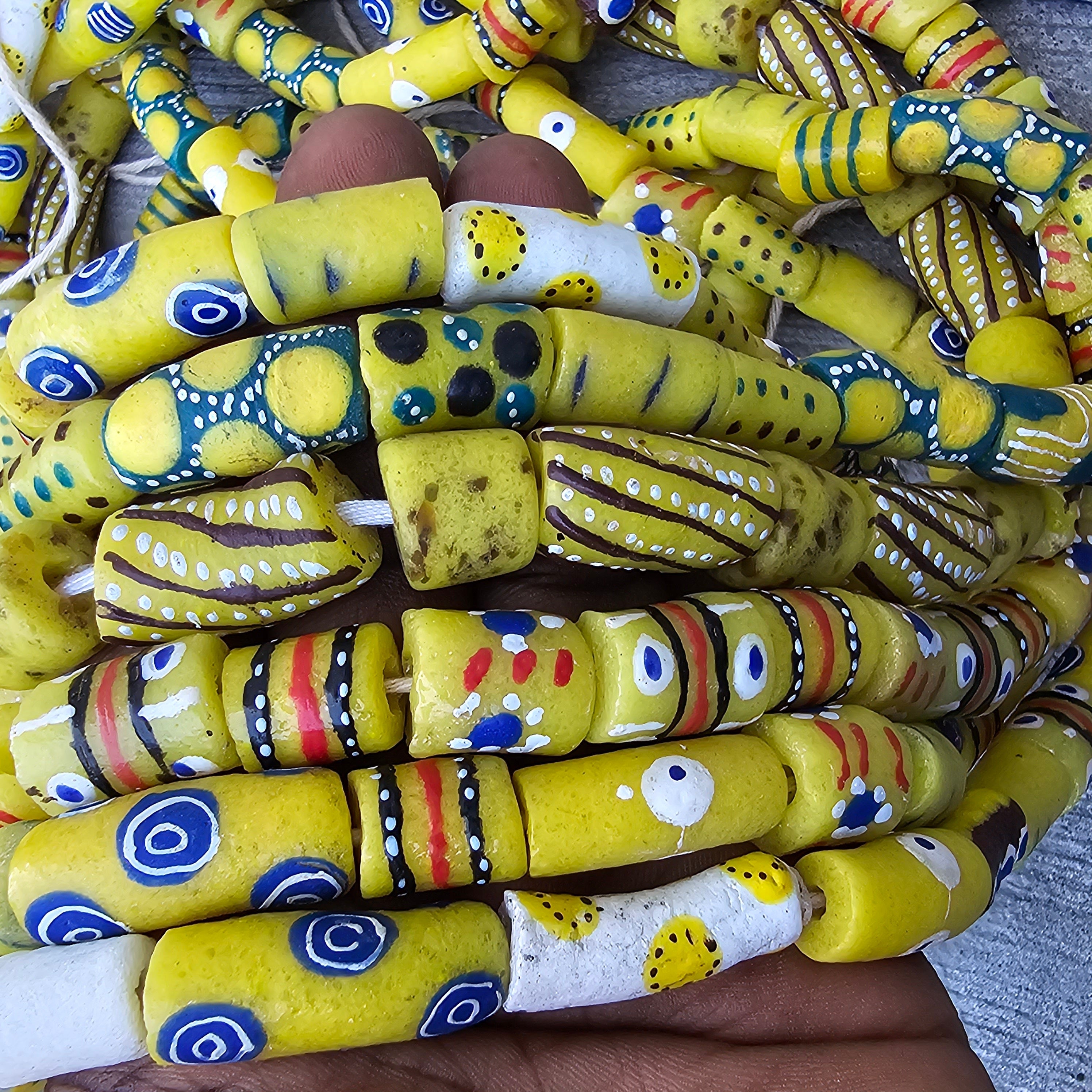 Yellow Long Beads, Jewelry Making