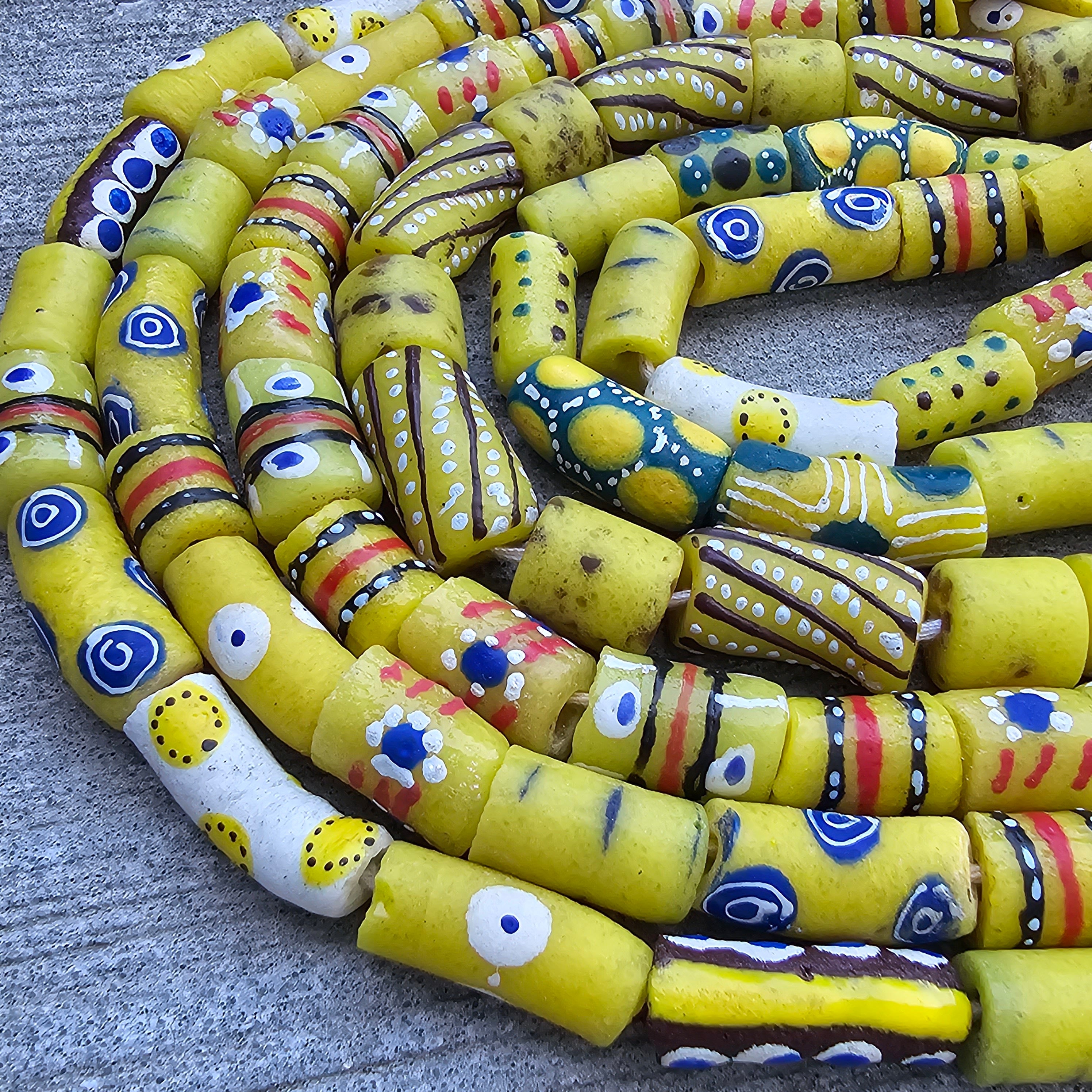 Yellow Long Beads, Jewelry Making