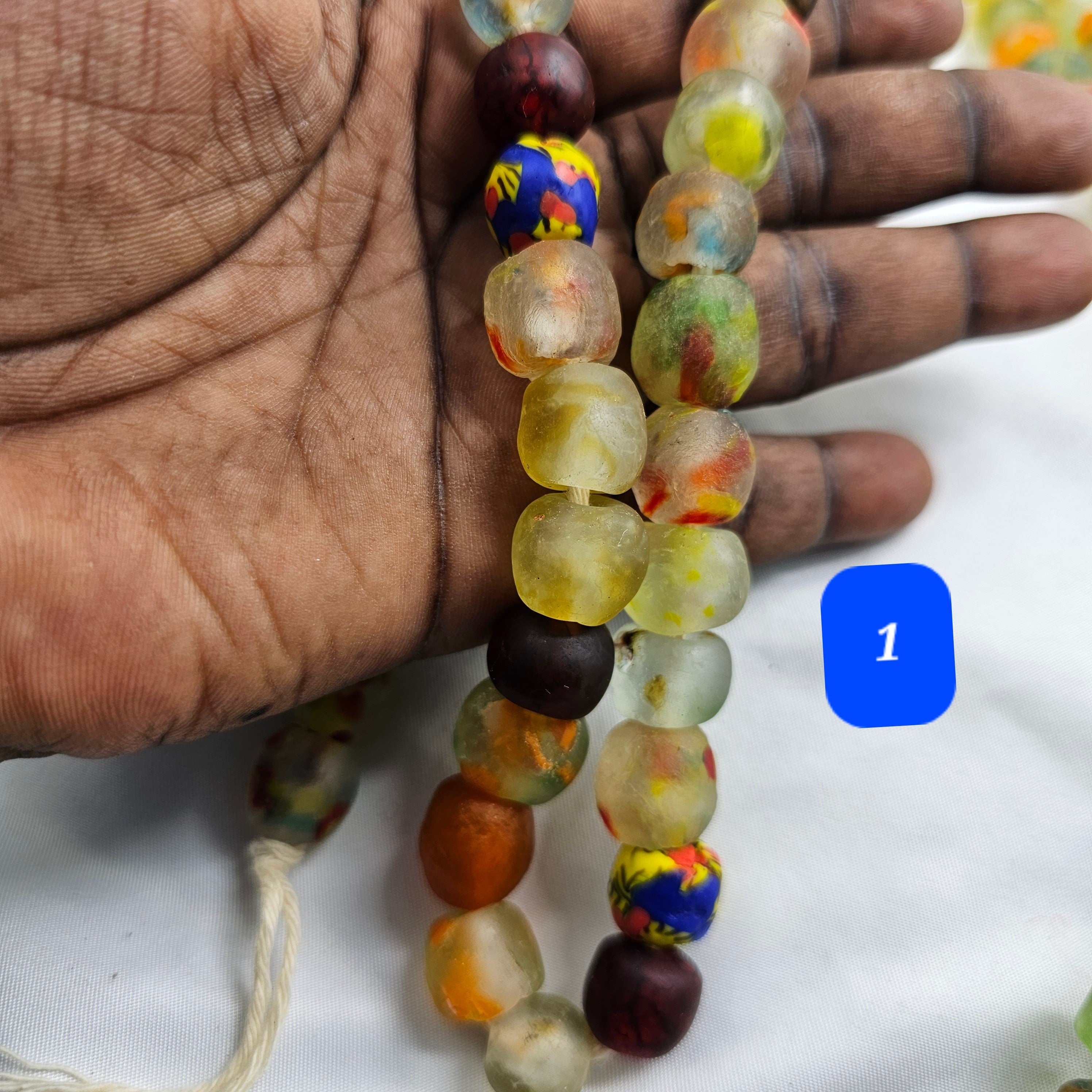 46 Mix Recycled African Glass Beads