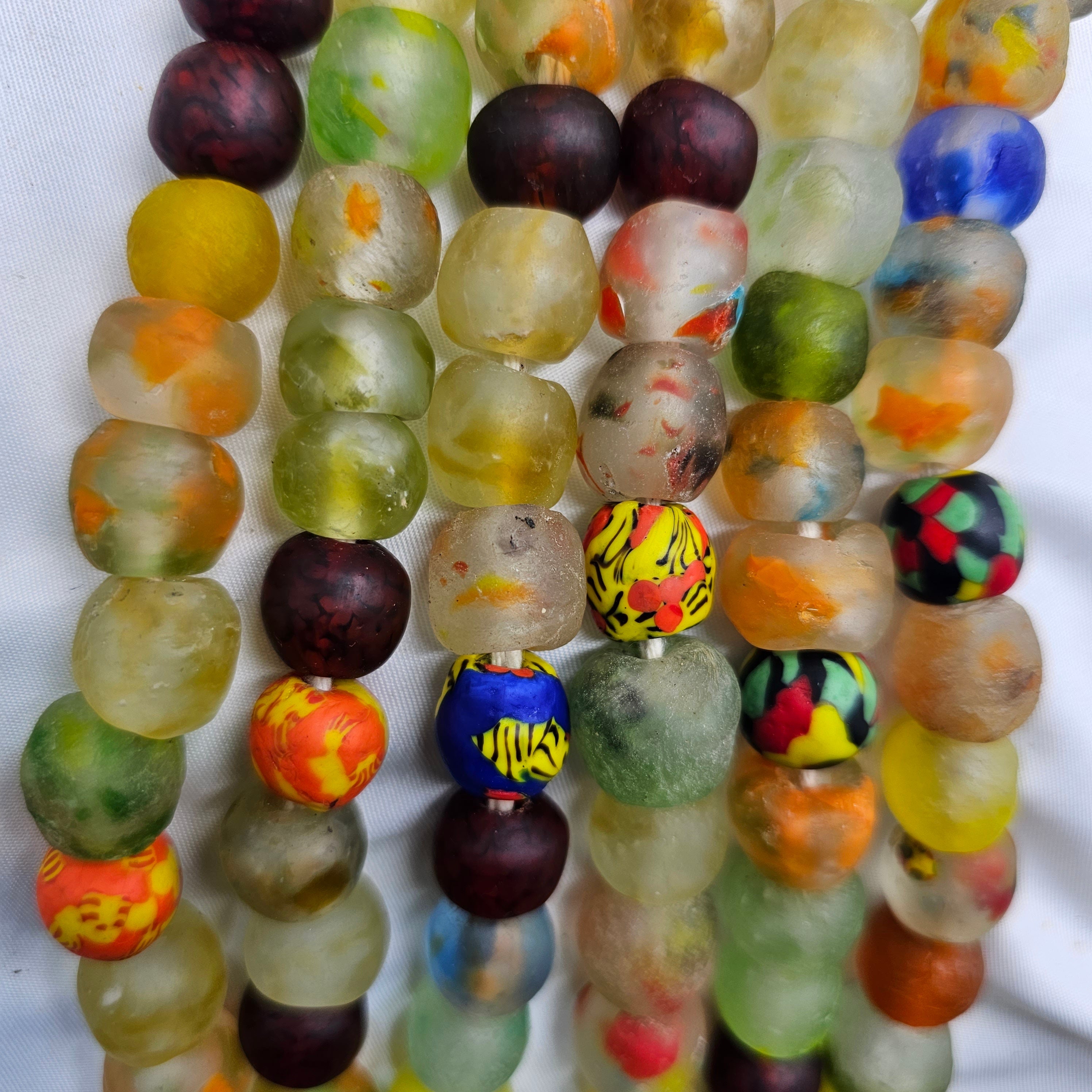 46 Mix Recycled African Glass Beads