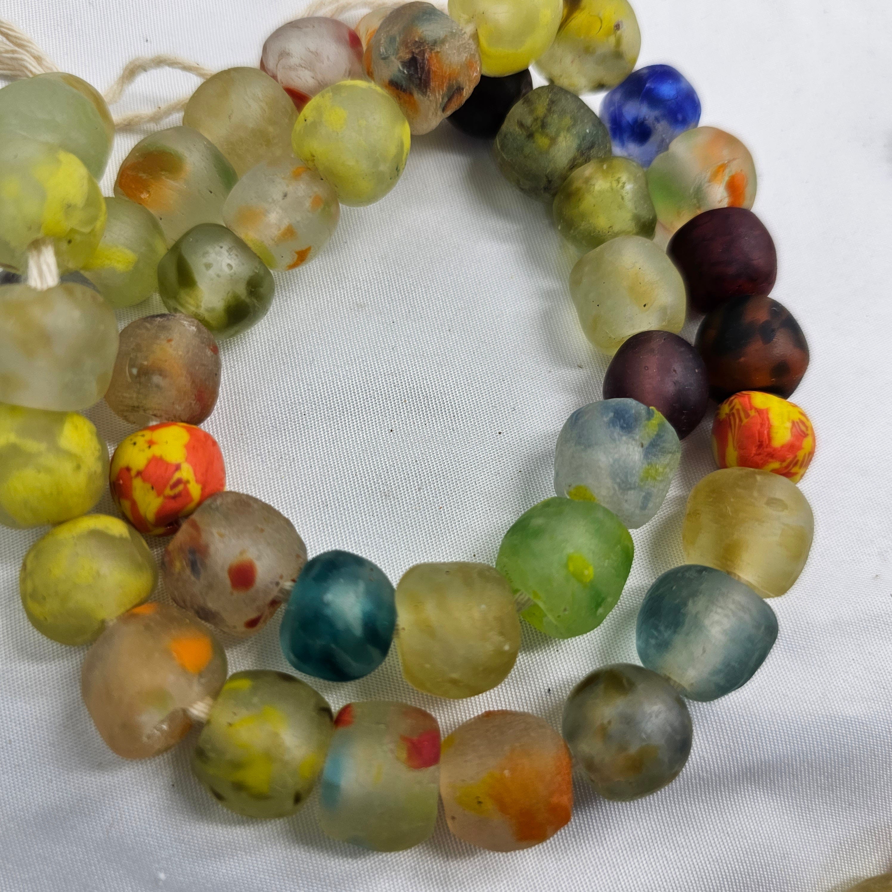 46 Mix Recycled African Glass Beads