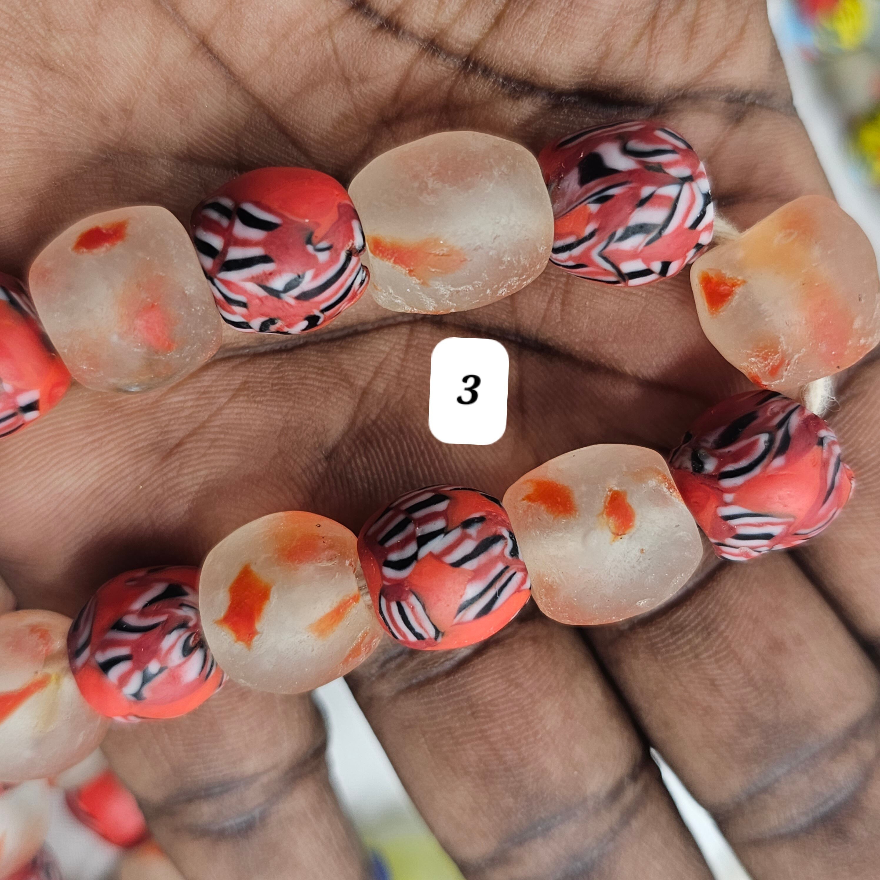 Fused Recycled Glass Beads, African Beads