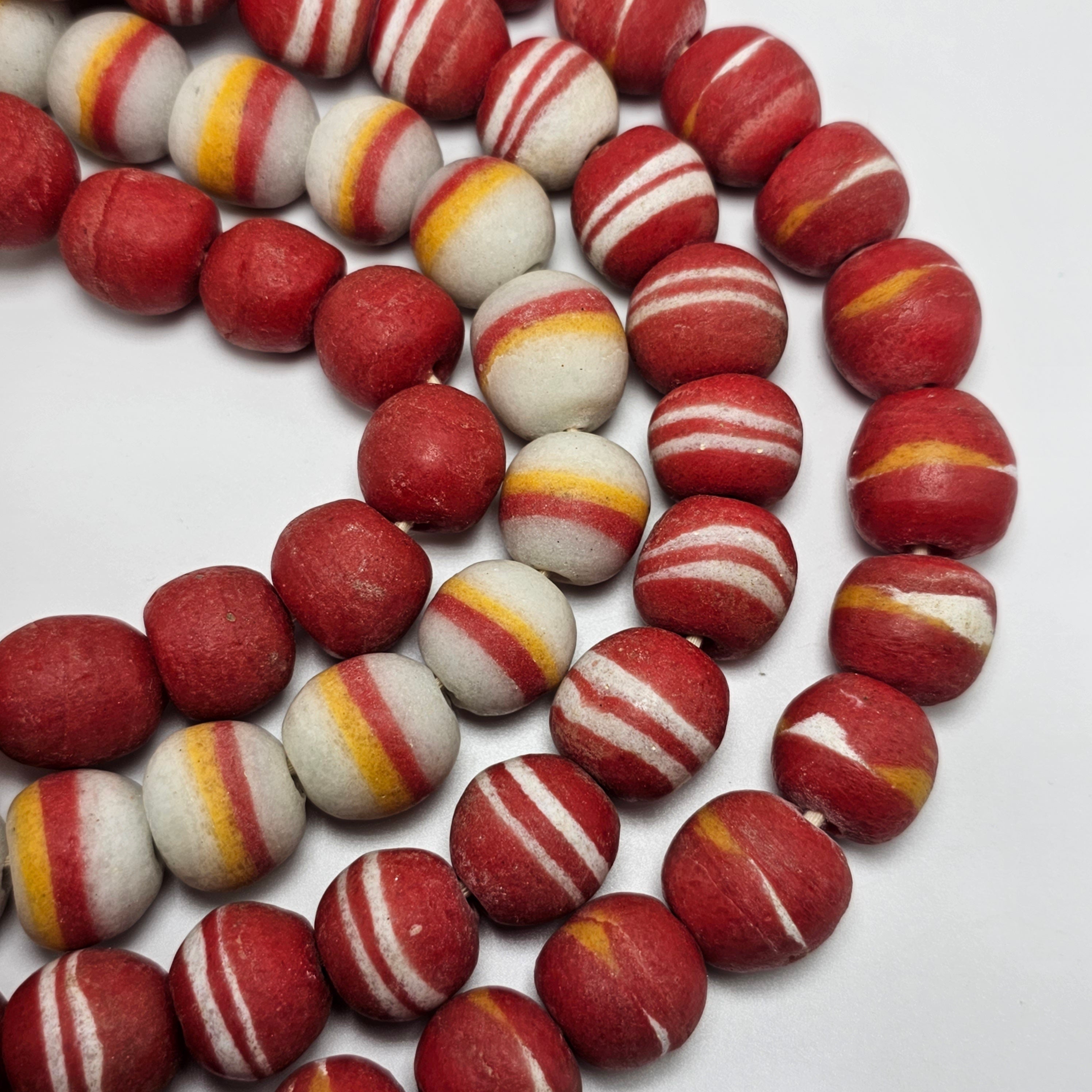 Red African Ball Beads, Jewelry Making Beads