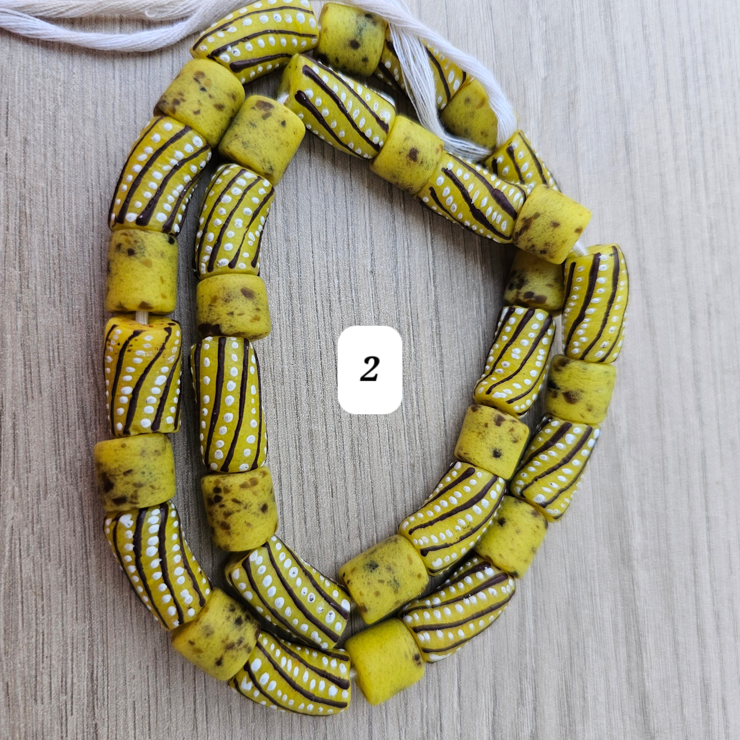 Yellow Long Beads, Jewelry Making