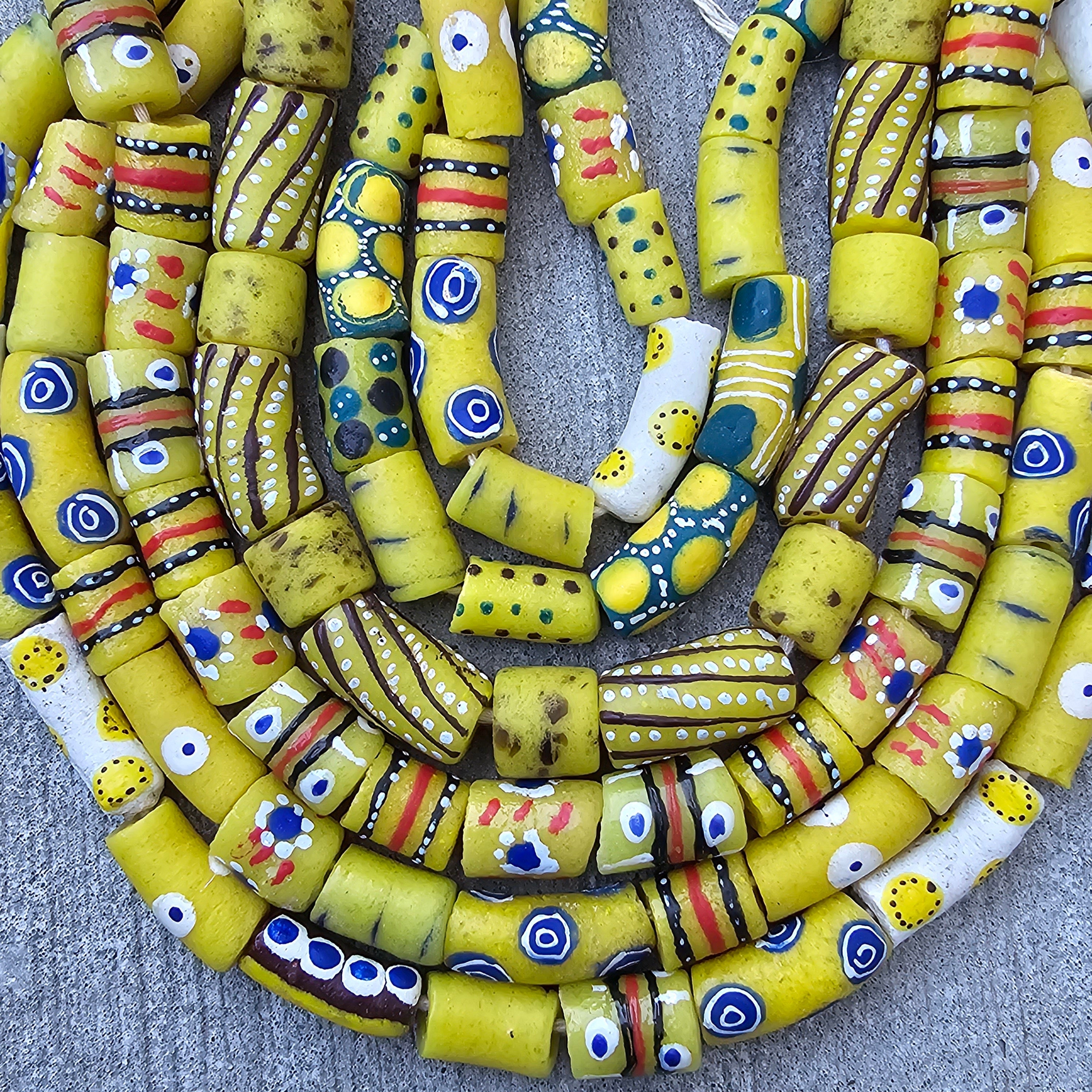 Yellow Long Beads, Jewelry Making