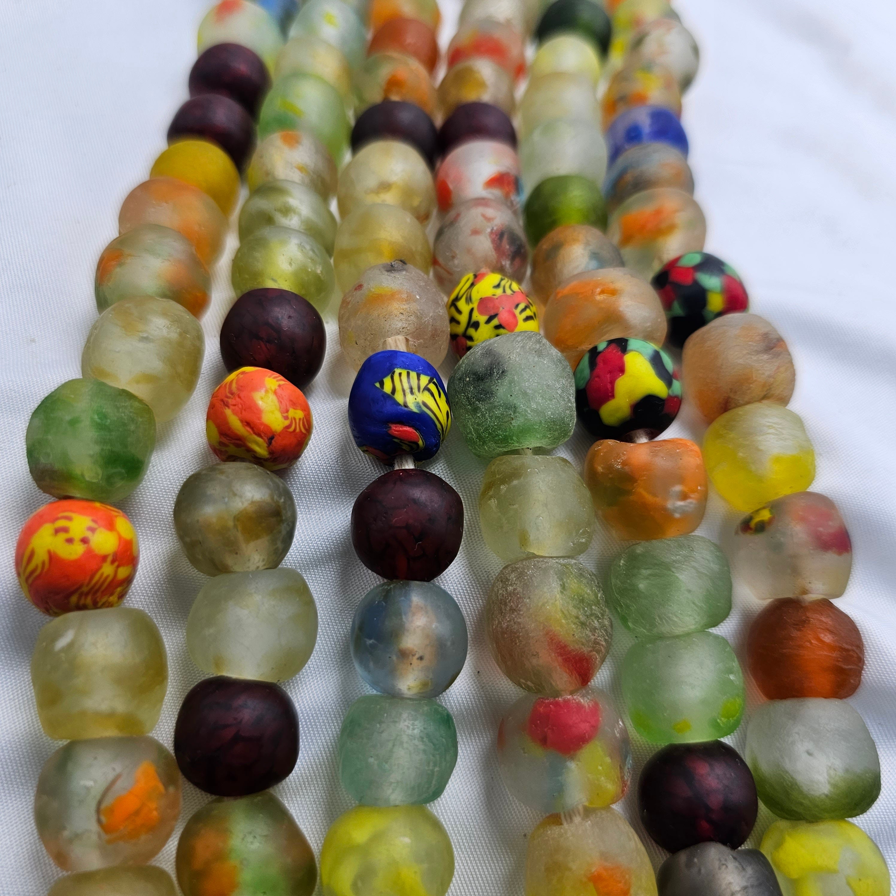 46 Mix Recycled African Glass Beads