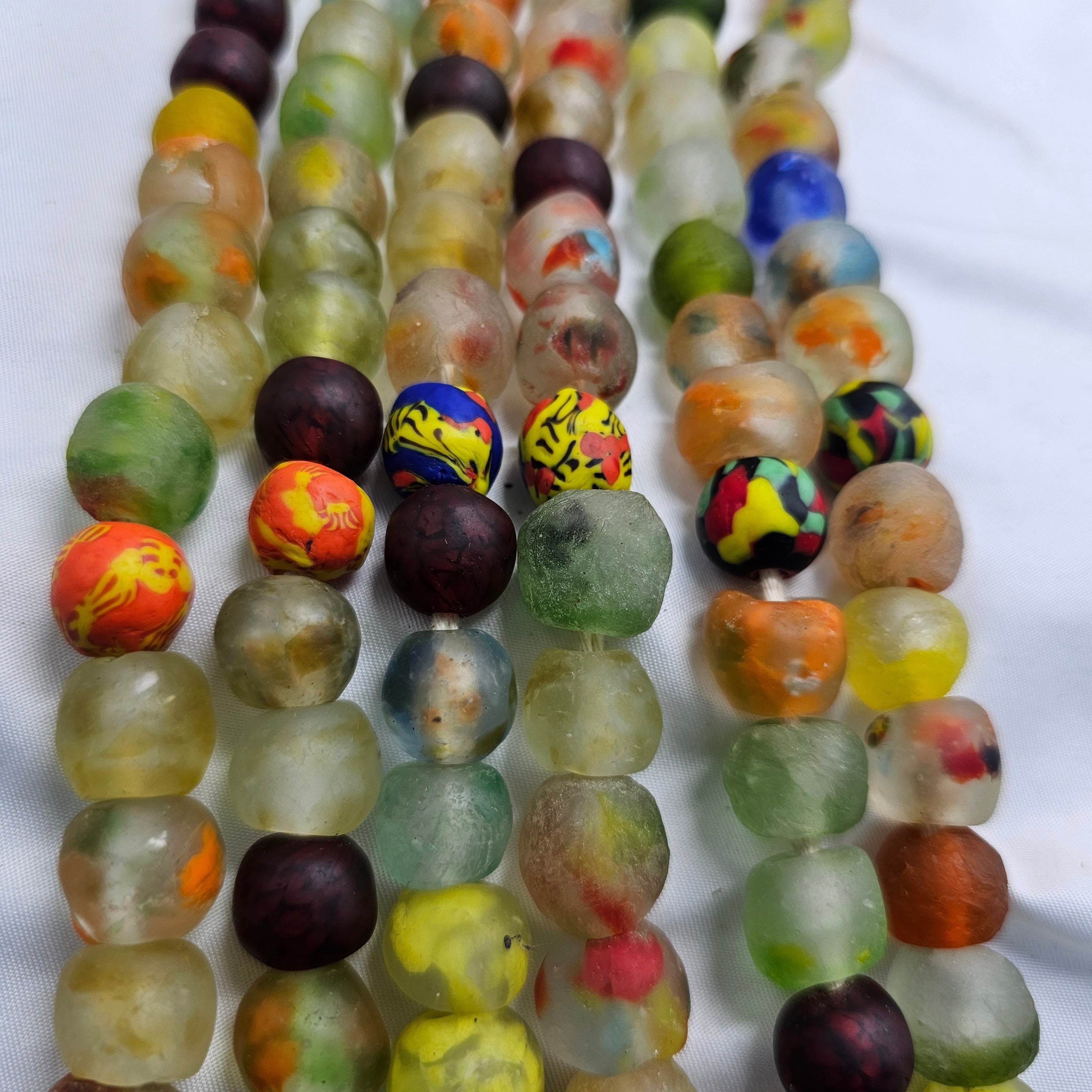 46 Mix Recycled African Glass Beads