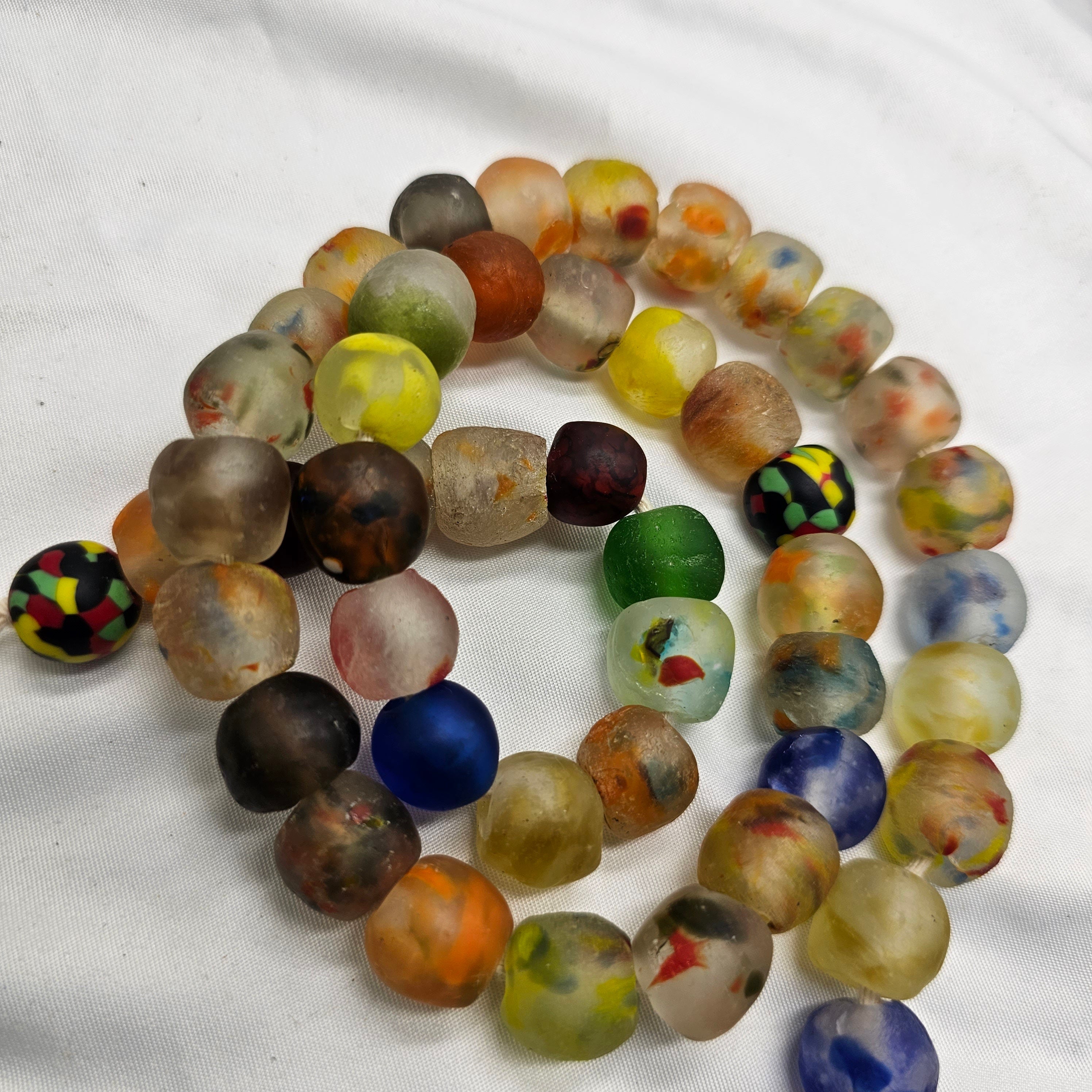 46 Mix Recycled African Glass Beads