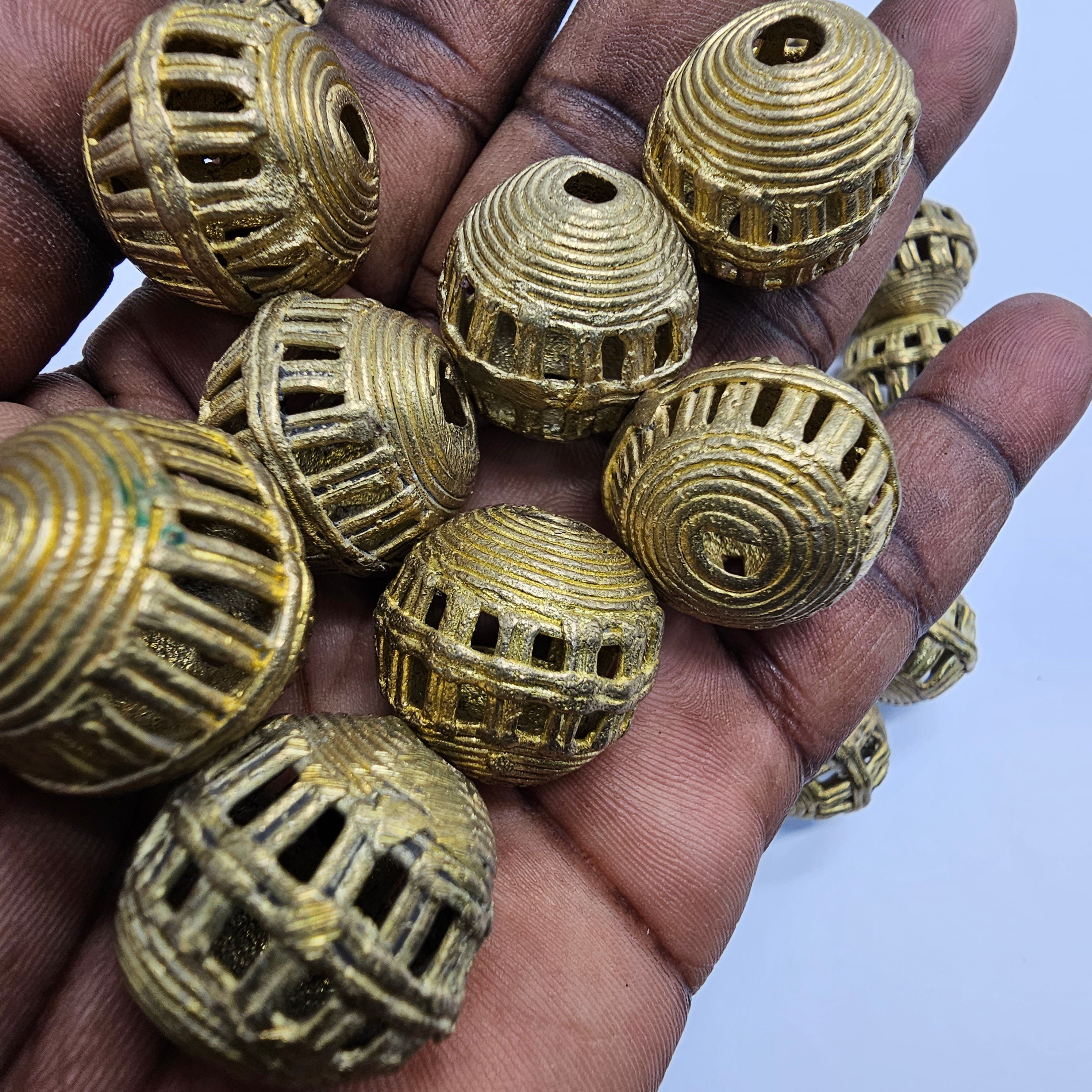 Round Ashante Brass Beads