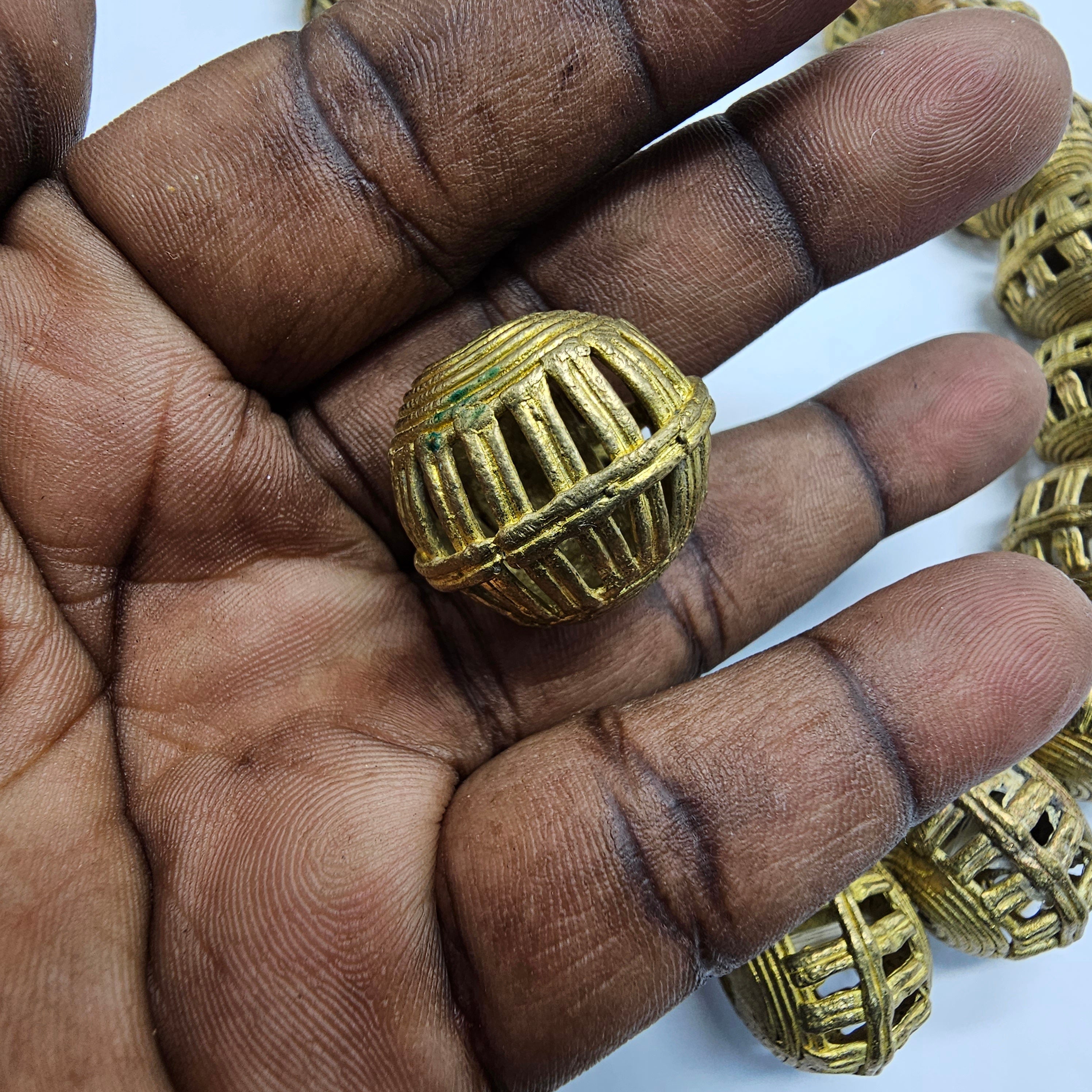 Round Ashante Brass Beads