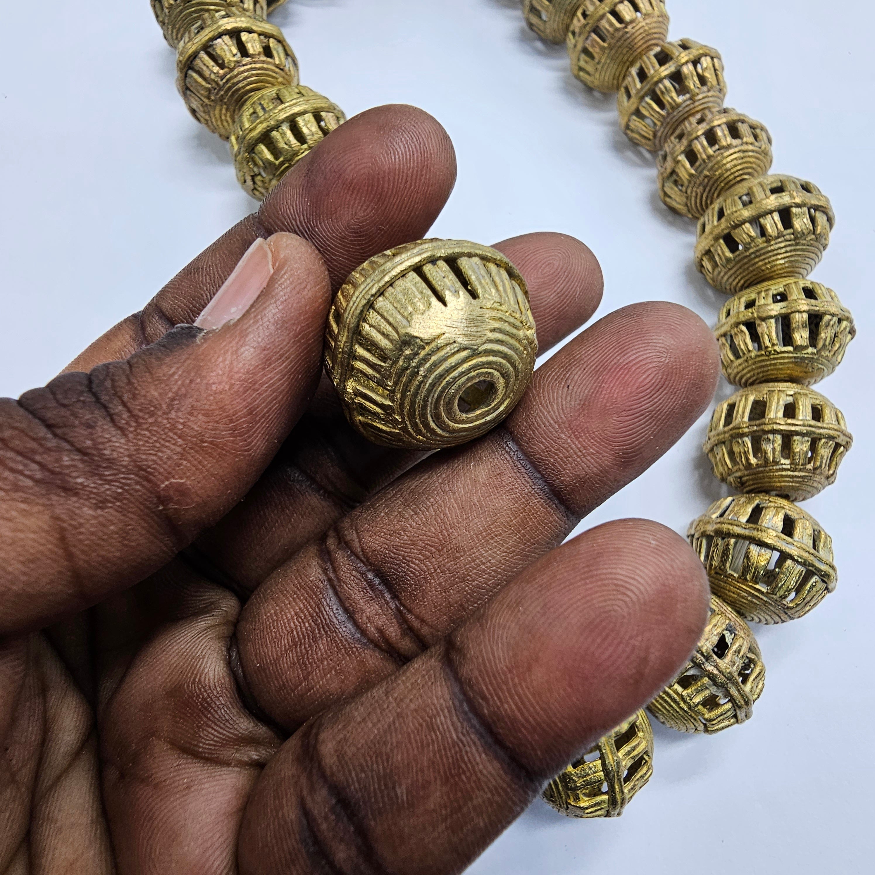 Round Ashante Brass Beads