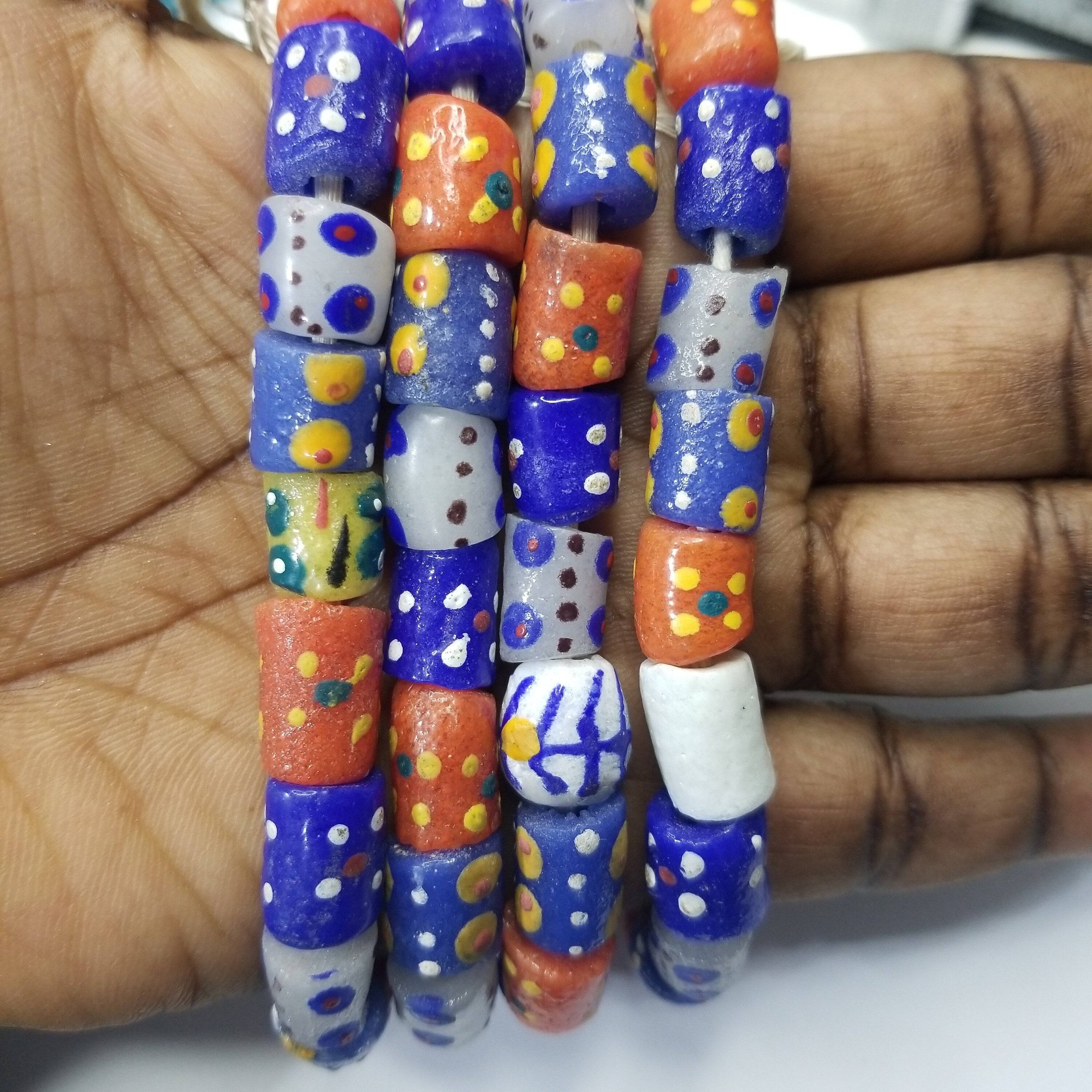 20 Small Tribal Beads, African Beads