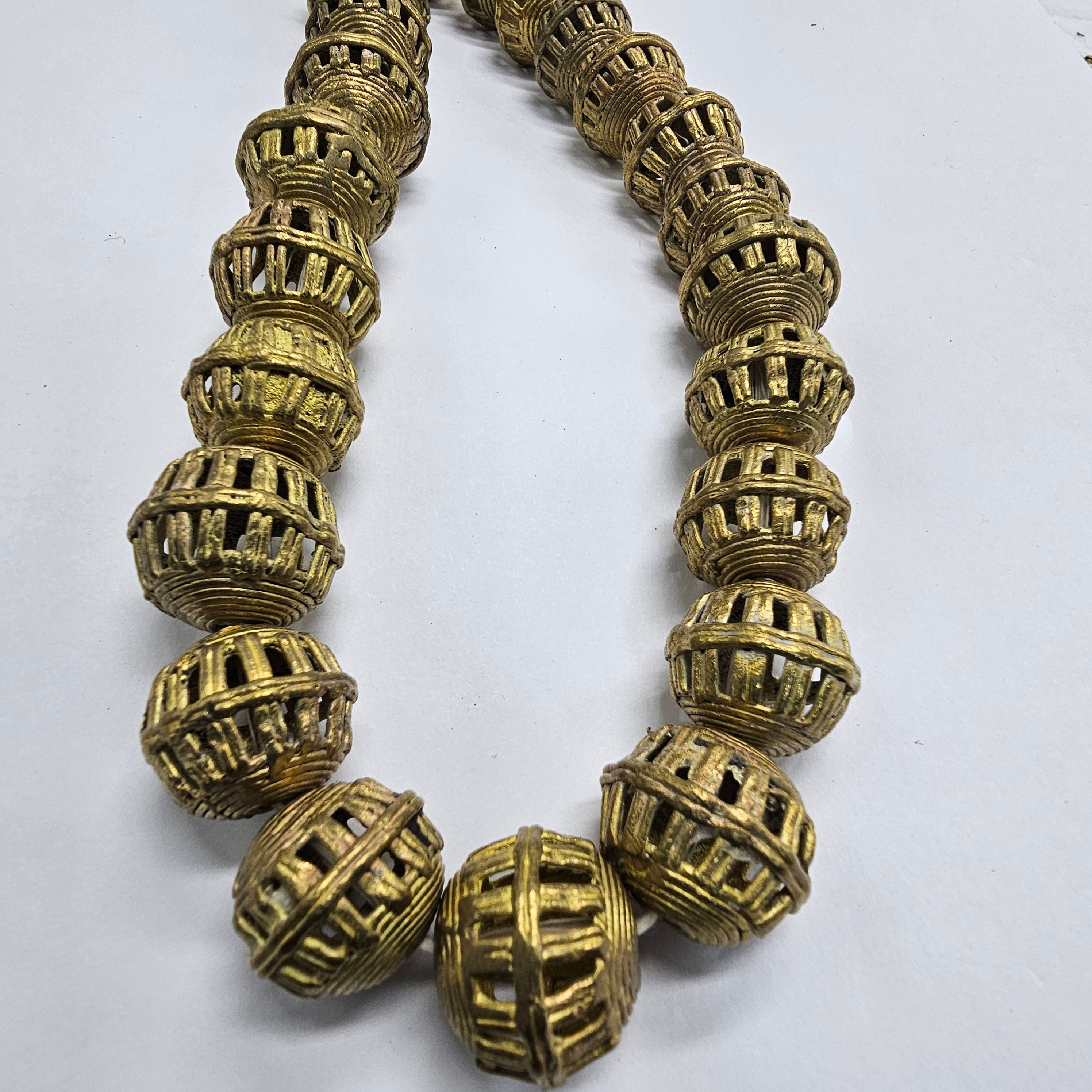 Round Ashante Brass Beads